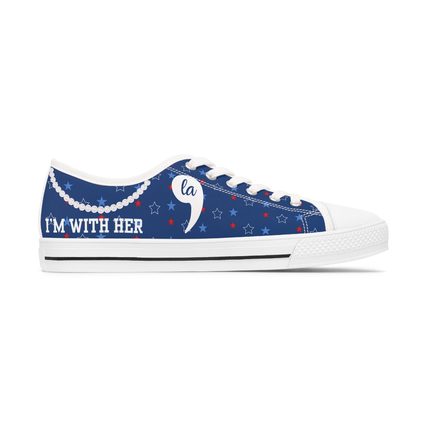 Chucks and Pearls - Kamala Harris 2024 - Women's Low Top Sneakers