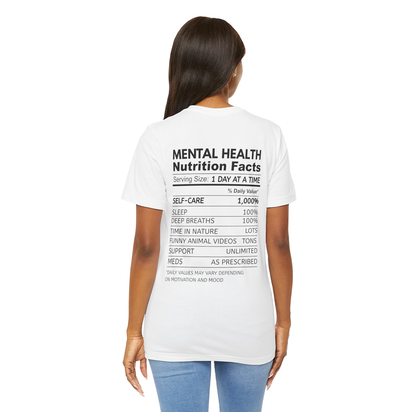 Mental Health Matters Tee - Nutrition Facts, Motivational Shirt, Self-Care Apparel, Awareness T-Shirt, Inspirational Gift, Mental Wellness Fashion