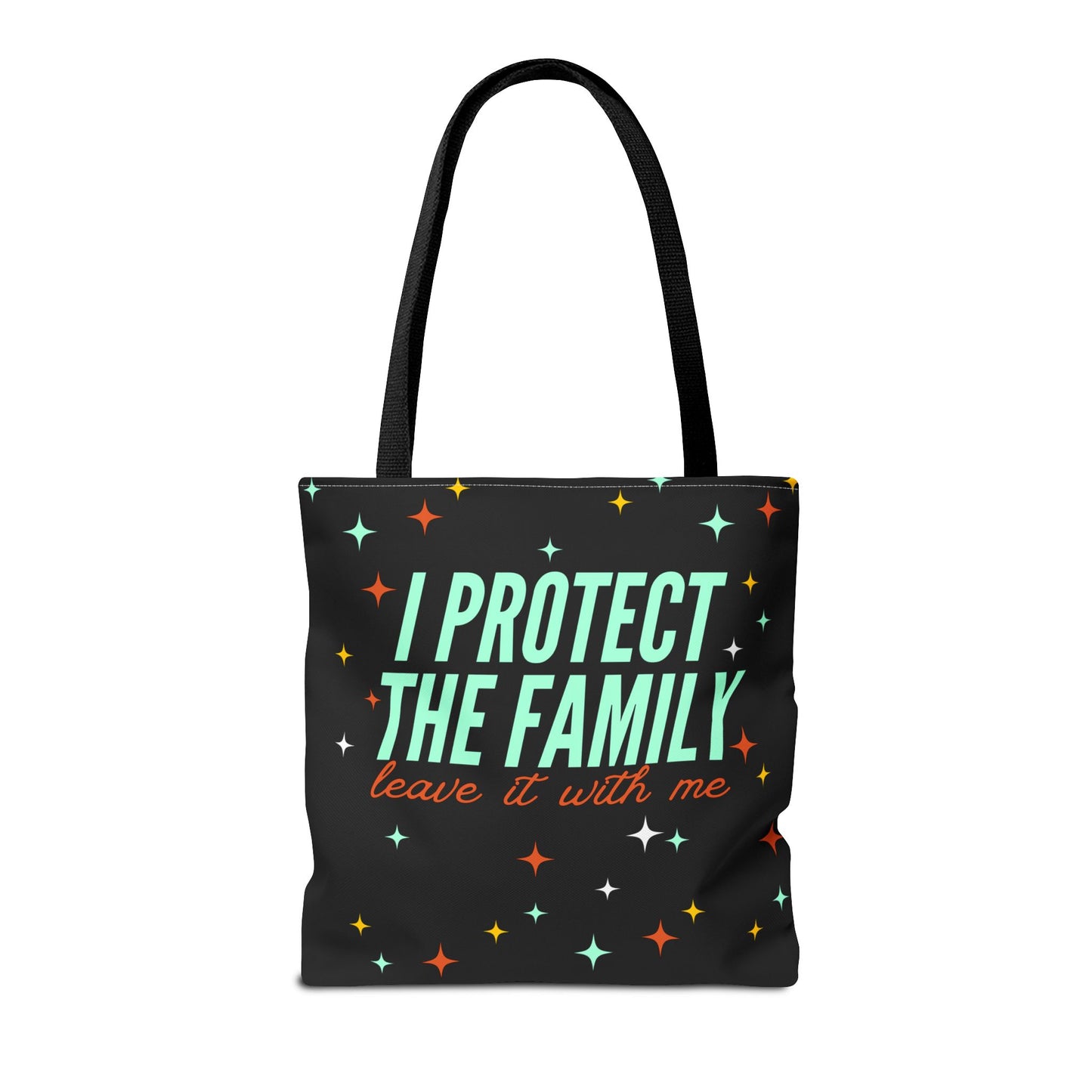 I Protect The Family Tote Bag — Retro Script