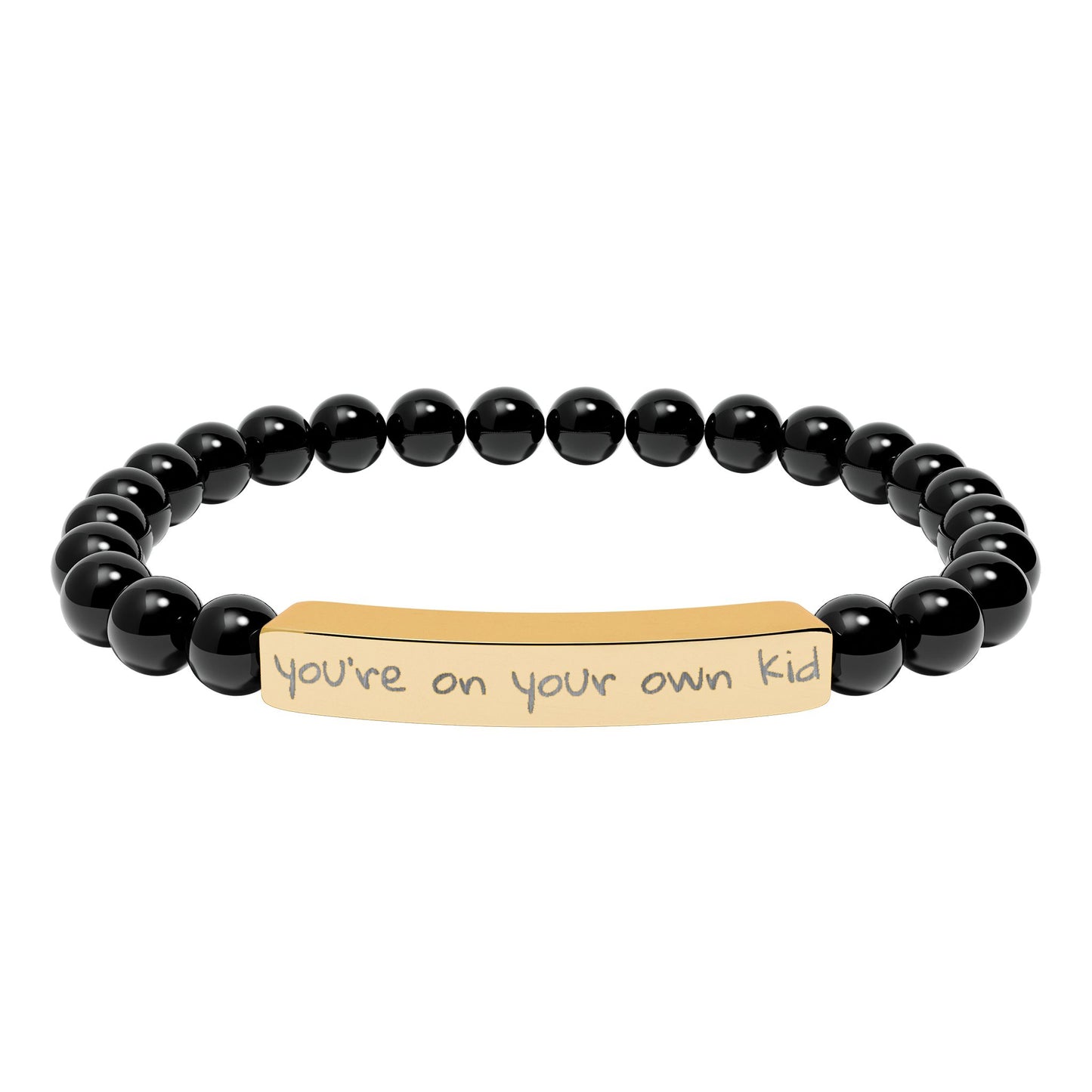 Engraved Natural Stone Bar Bracelet – YOYOK