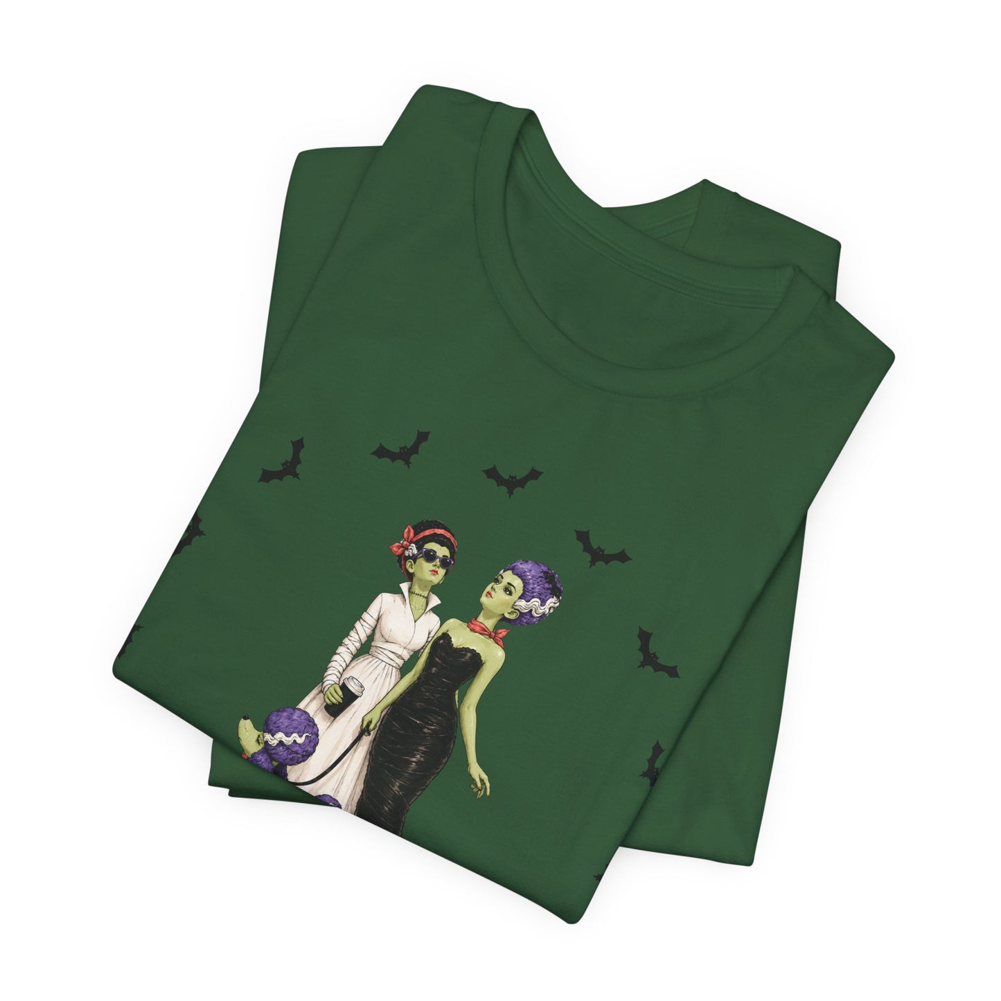 Monster Brides - Gothic Dog Walk Tee — Lesbian Couple Shirt