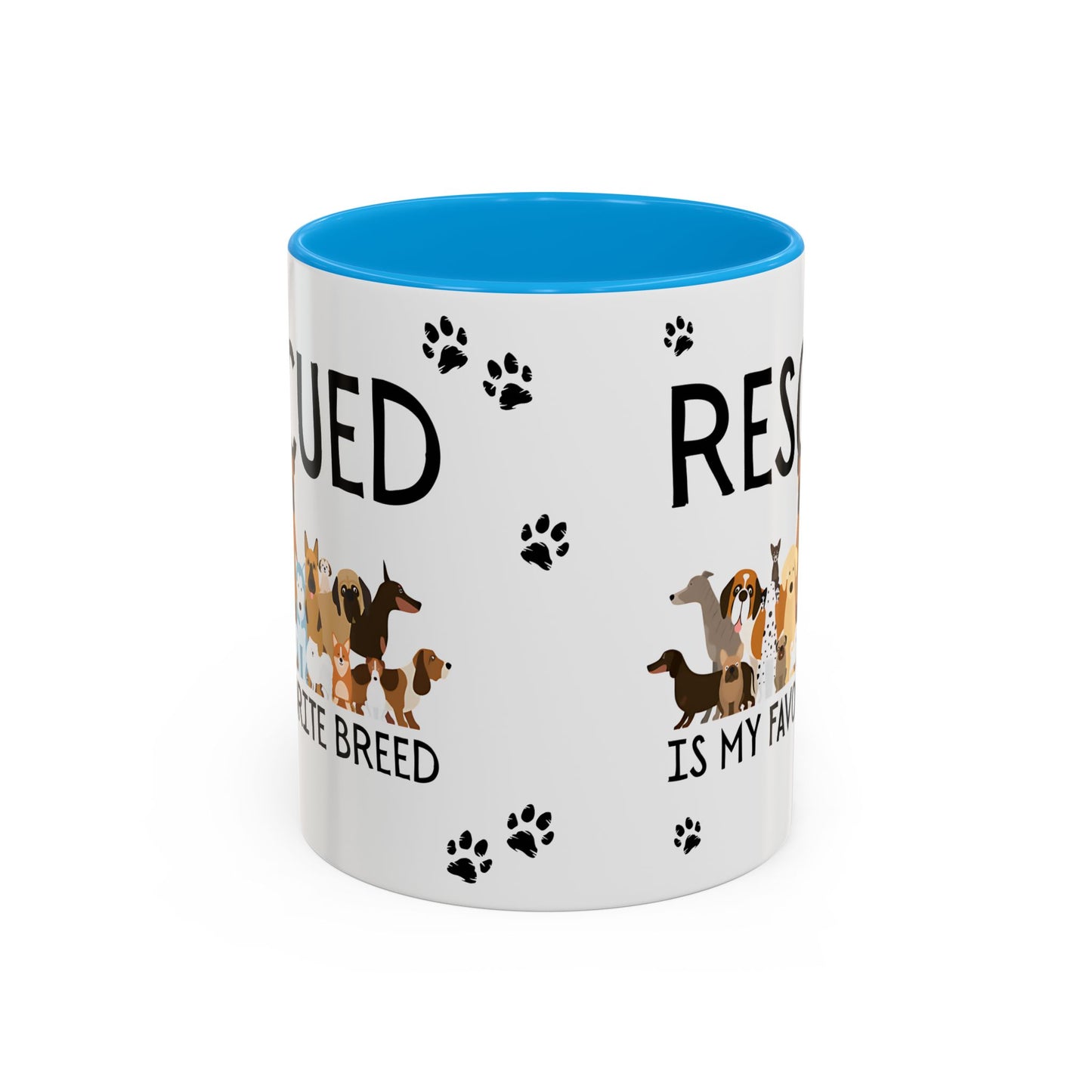 Colorful Dog Rescue Mugs - Perfect for Pet Lovers, Gift for Animal Advocates, 11oz