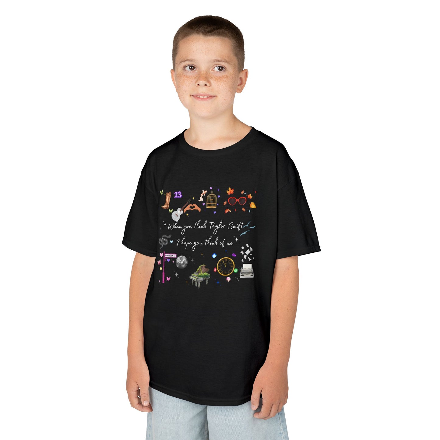 I hope you think of me Kids Tee, Fun Kids Shirt, Birthday Gift, Cute Tee for Girls and Boys, Playful Casual Wear, Family Day Tee