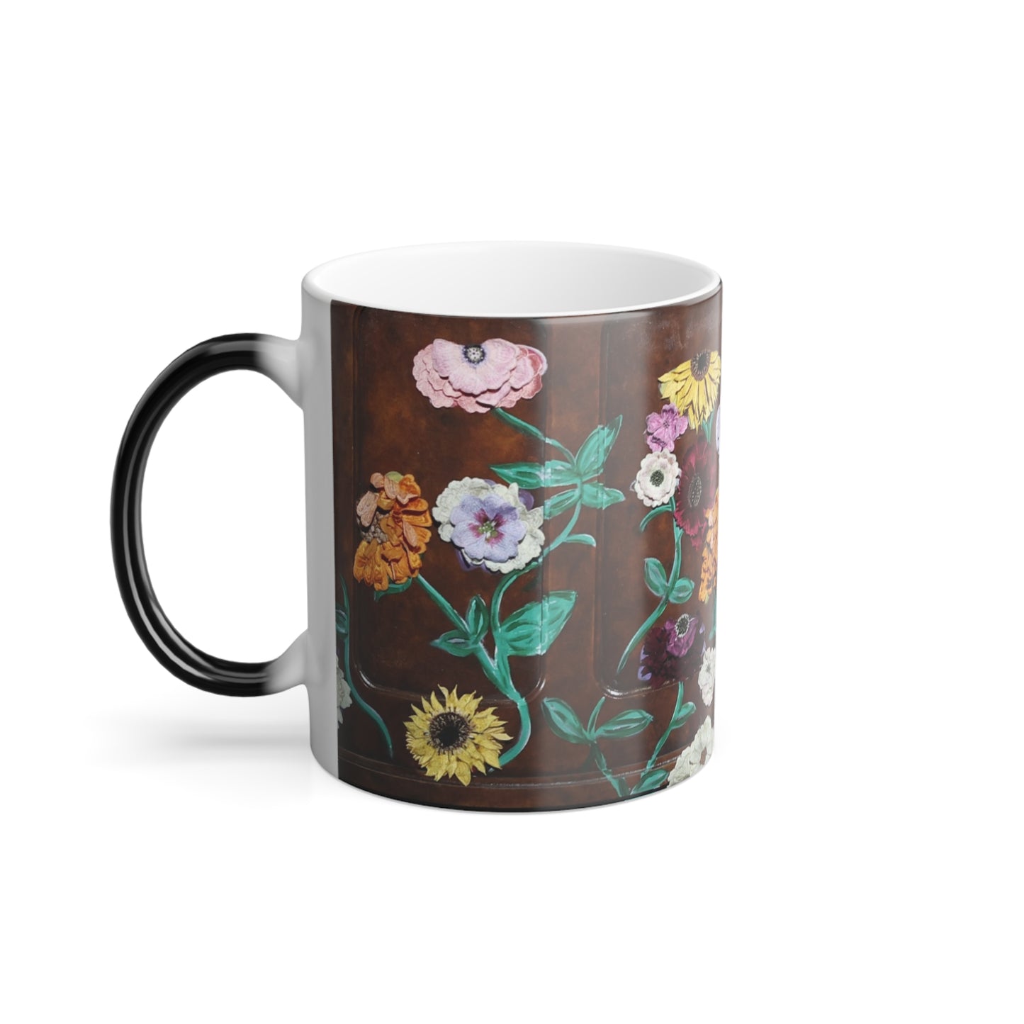 Color Changing Mug, 11oz -  Surprise Song Floral Piano