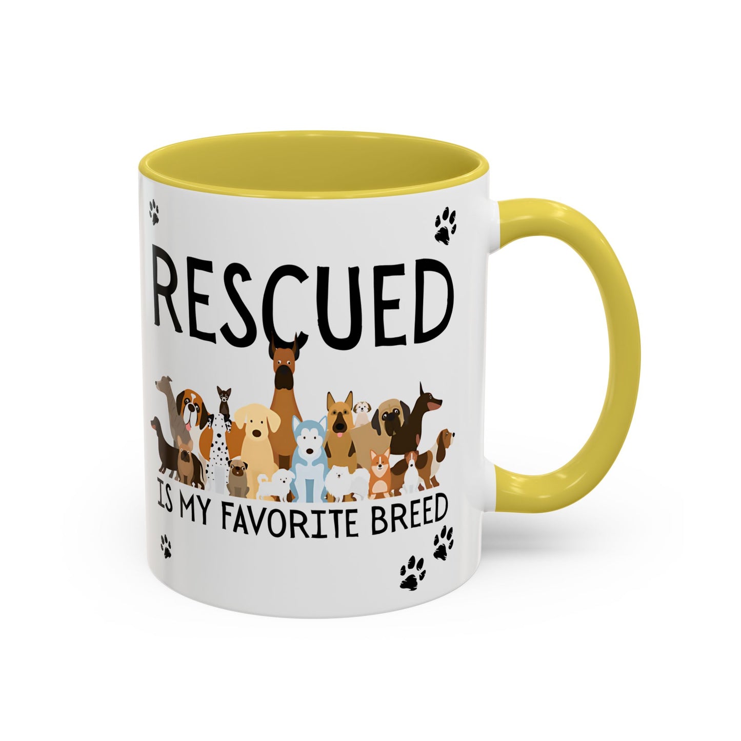 Colorful Dog Rescue Mugs - Perfect for Pet Lovers, Gift for Animal Advocates, 11oz