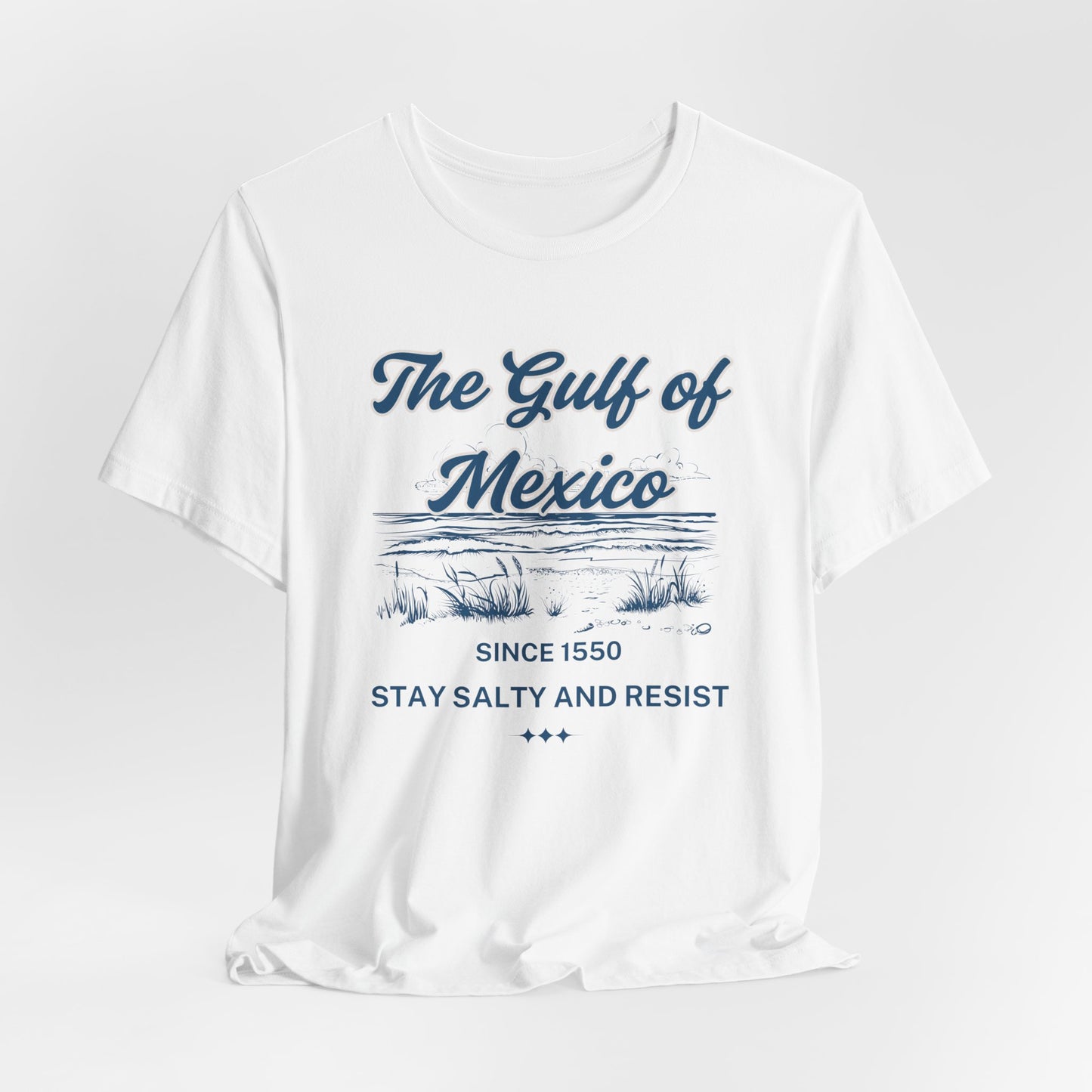 Gulf of Mexico Stay Salty Tee, Unisex Short Sleeve Shirt, Beach Vibes T-Shirt, Vacation Apparel, Gift for Coastal Lovers