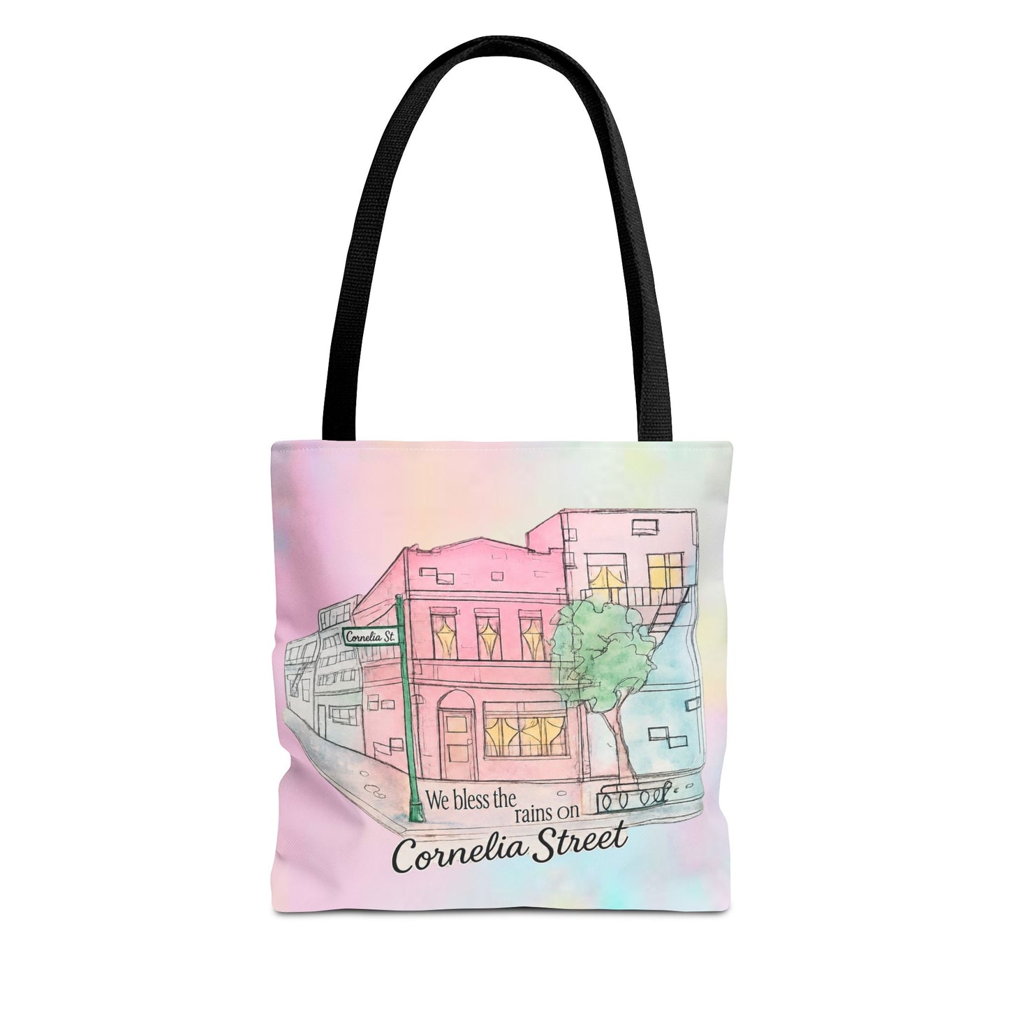 Cornelia Street Watercolor Tote Bag