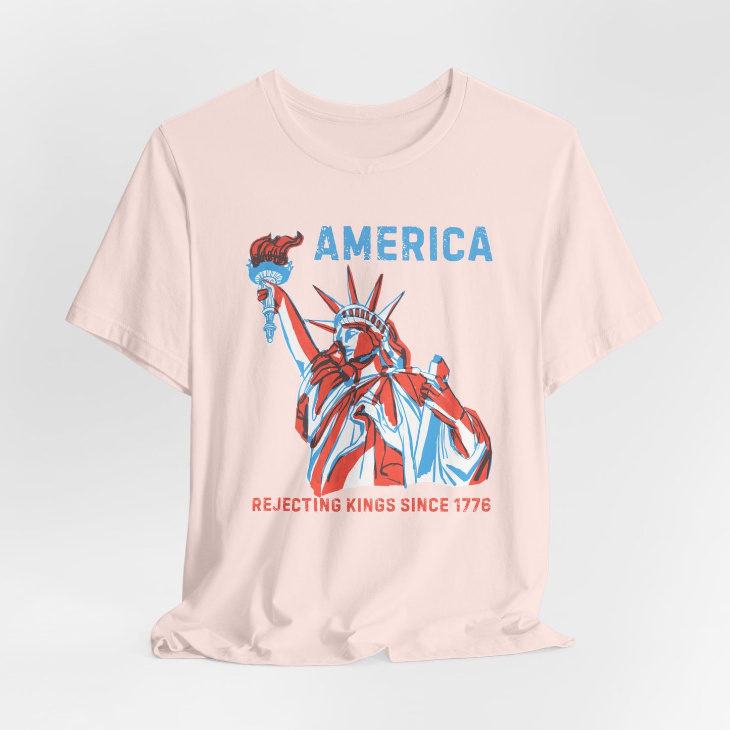 Patriotic Unisex Tee - America: Rejecting Kings Since 1776, Summer Apparel, 4th of July Shirt, Independence Day Gift, Vintage Graphic Tee