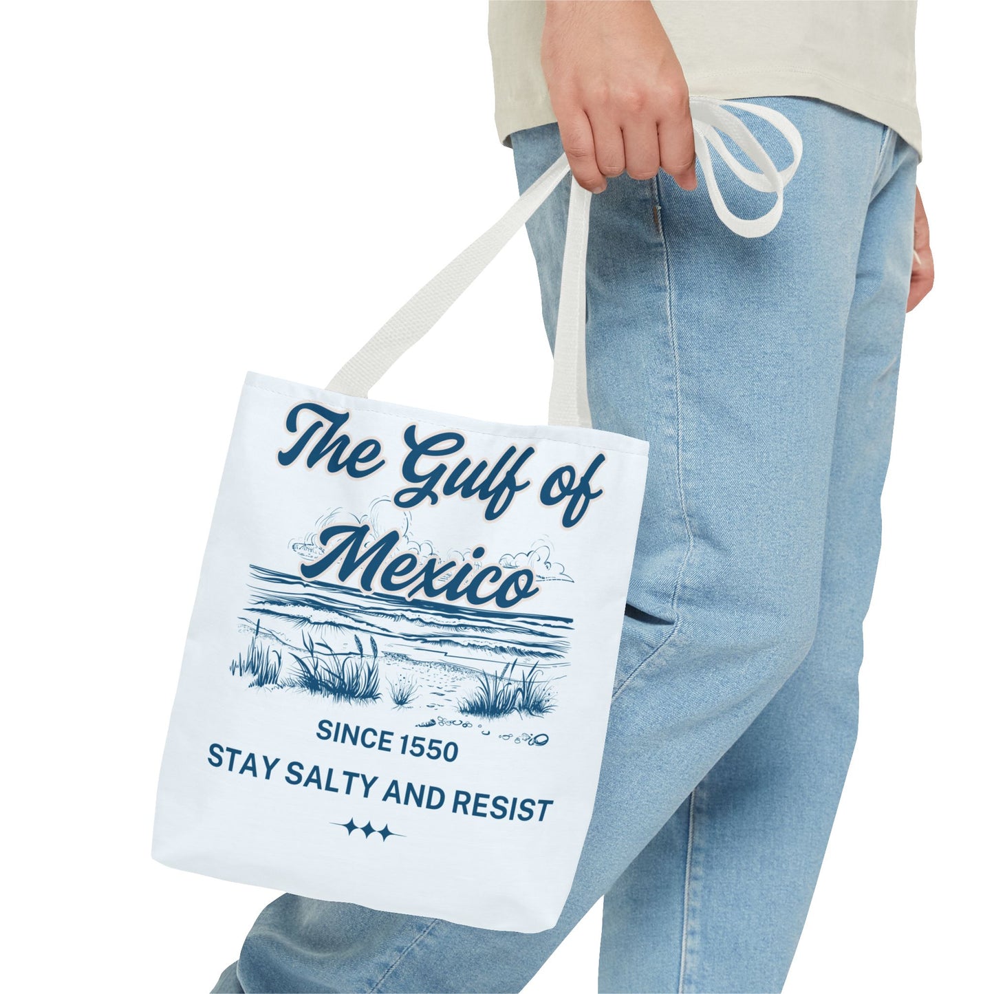 Beach-Themed Tote Bag, Gulf of Mexico Design, Nautical Carryall, Summer Essential, Gift for Beach Lovers, Eco-Friendly Bag