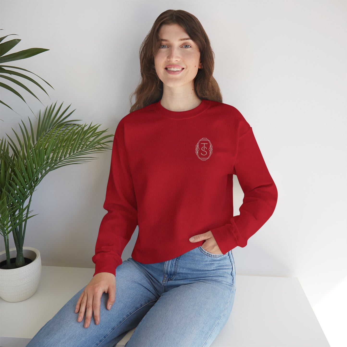 Initials Emblem Crewneck Sweatshirt