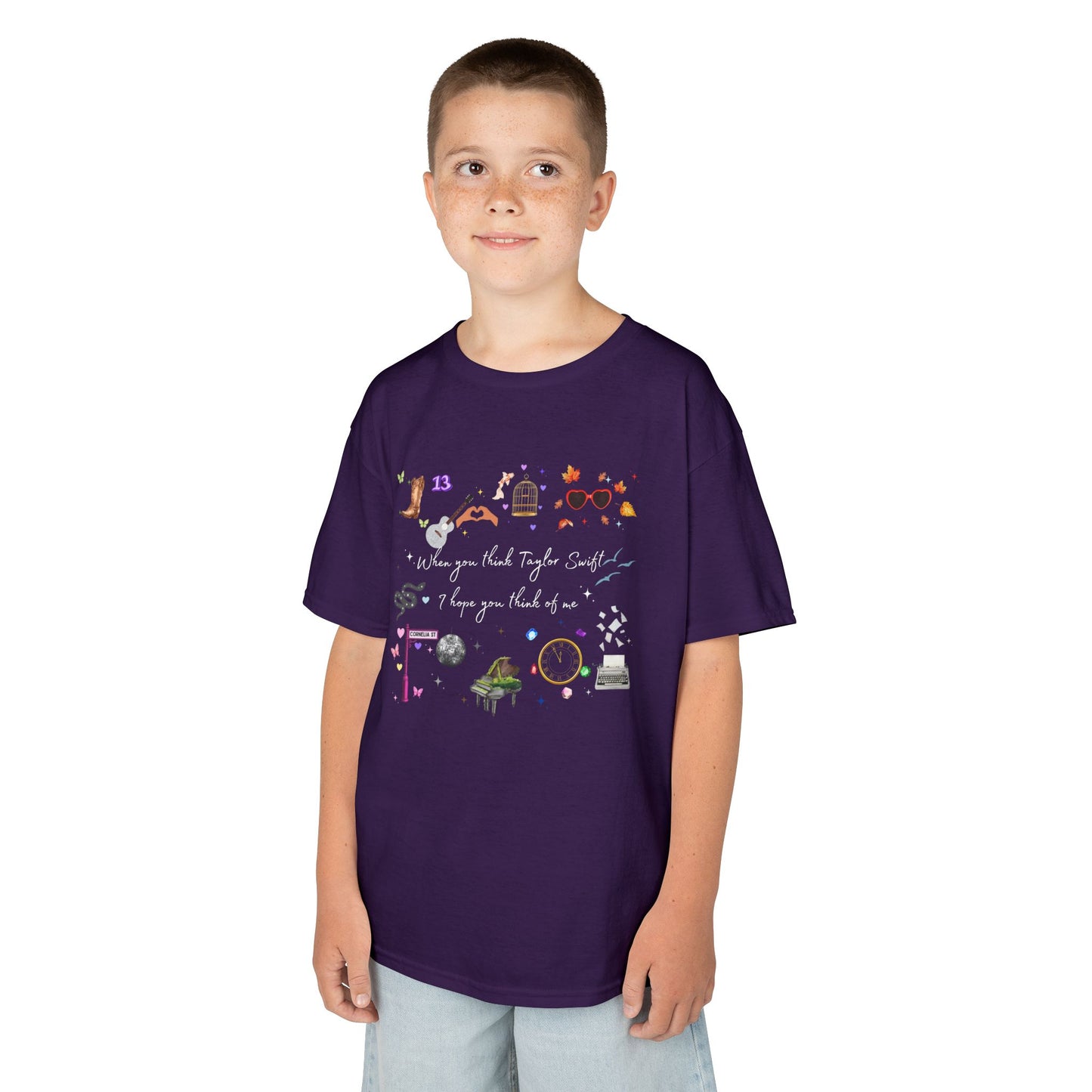 I hope you think of me Kids Tee, Fun Kids Shirt, Birthday Gift, Cute Tee for Girls and Boys, Playful Casual Wear, Family Day Tee