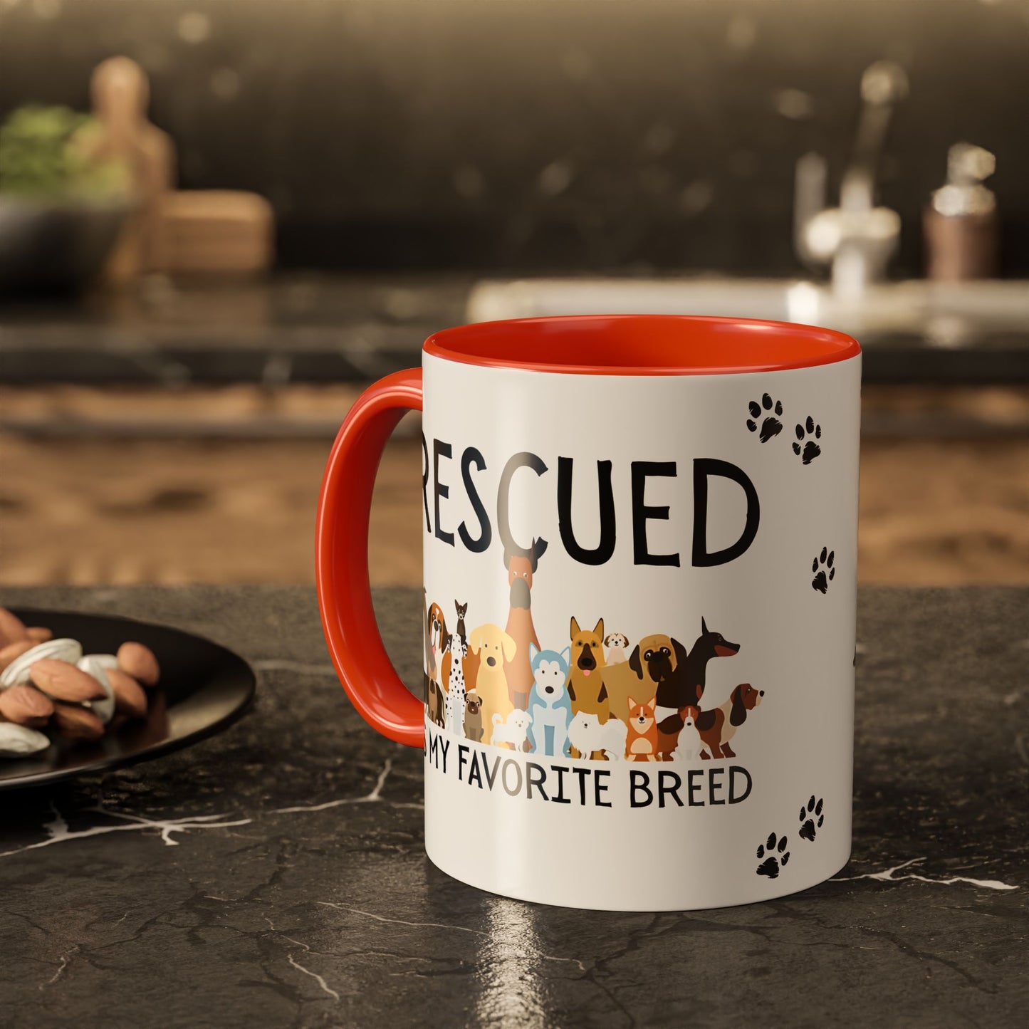 Colorful Dog Rescue Mugs - Perfect for Pet Lovers, Gift for Animal Advocates, 11oz