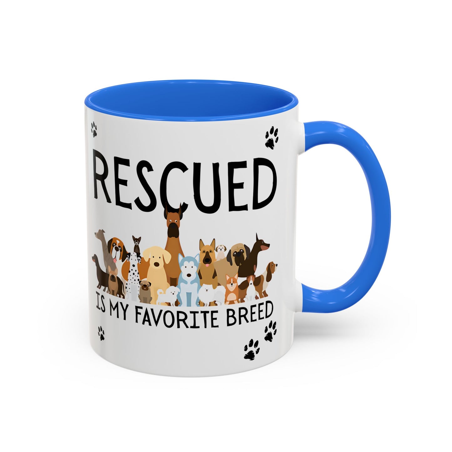 Colorful Dog Rescue Mugs - Perfect for Pet Lovers, Gift for Animal Advocates, 11oz