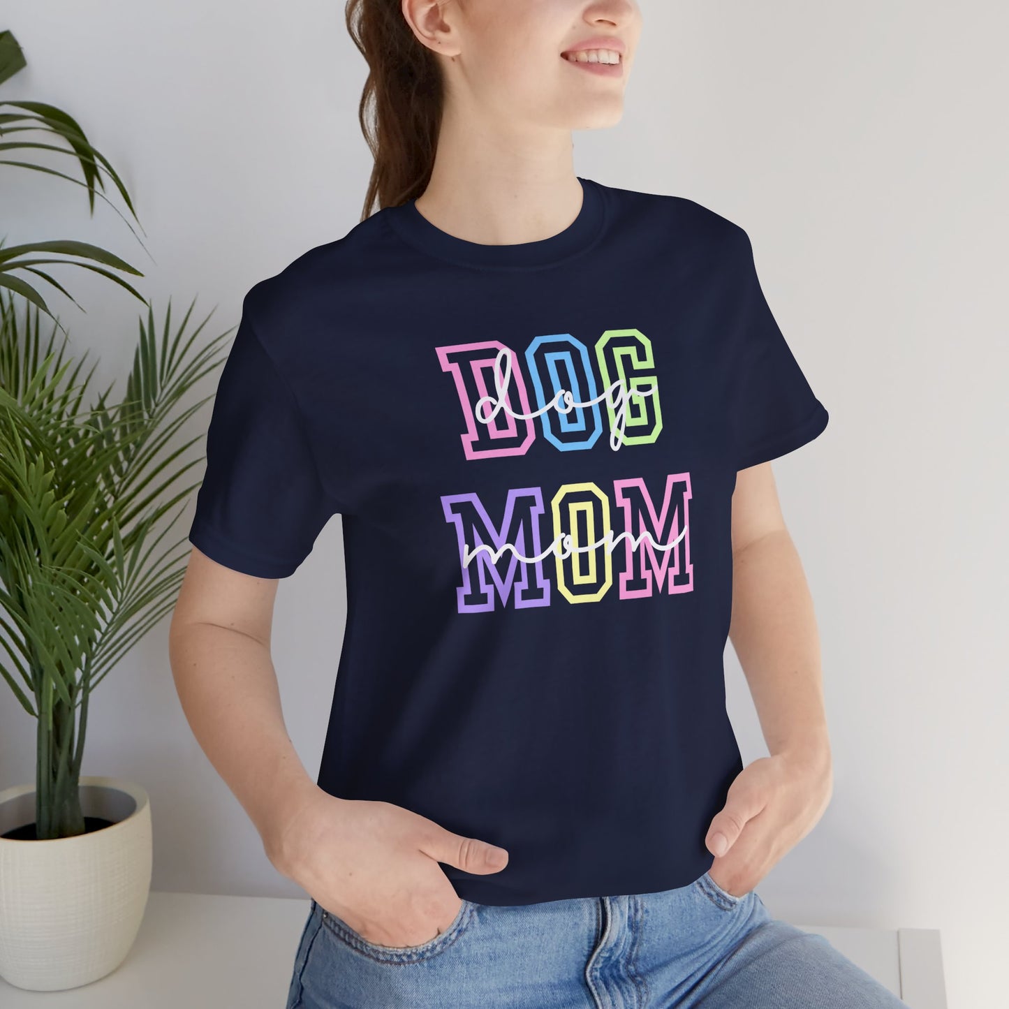 Dog Mom Unisex Bella Canvas Jersey Tee, Perfect Gift for Dog Lovers, Casual Wear, Pet Owner Apparel, Trendy Tee for Dog Owners