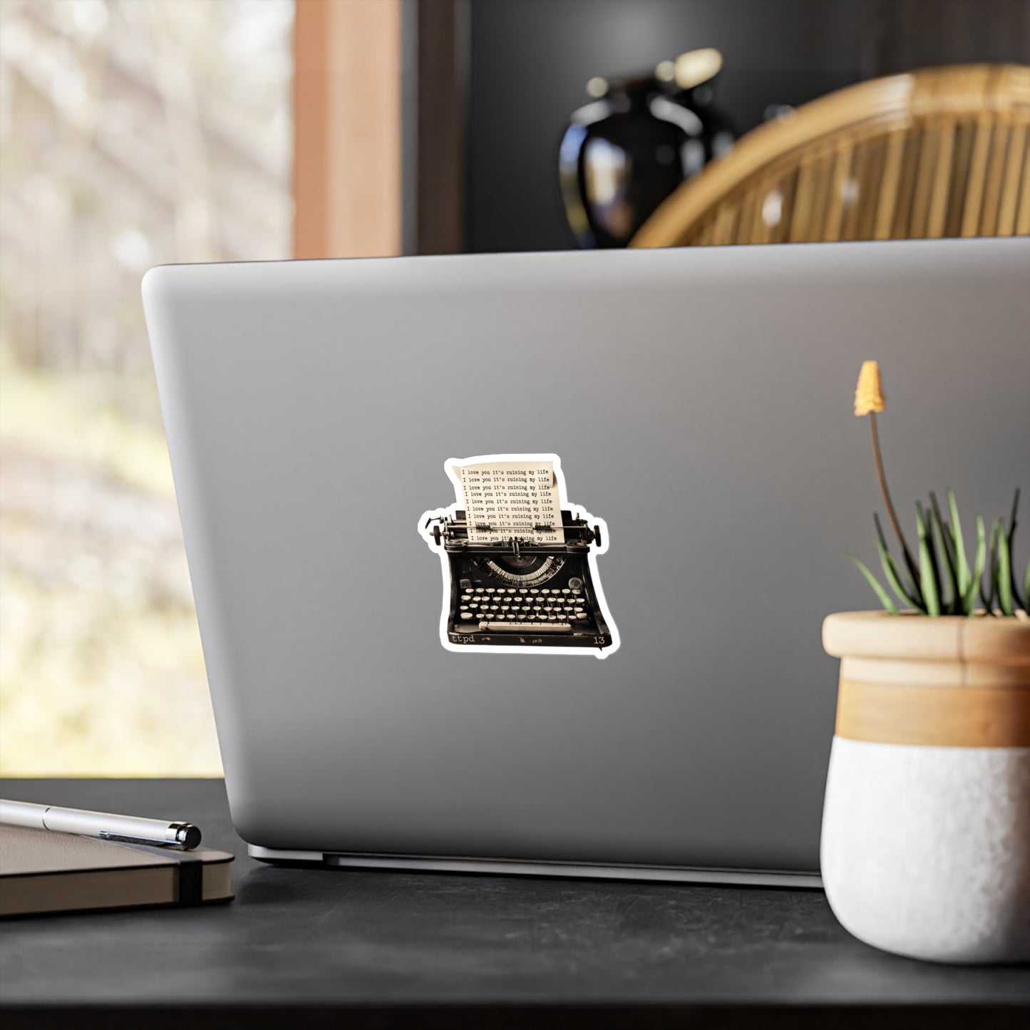 TTPD Inspired - I love you it's ruining my life typewriter - Vinyl Decal Sticker