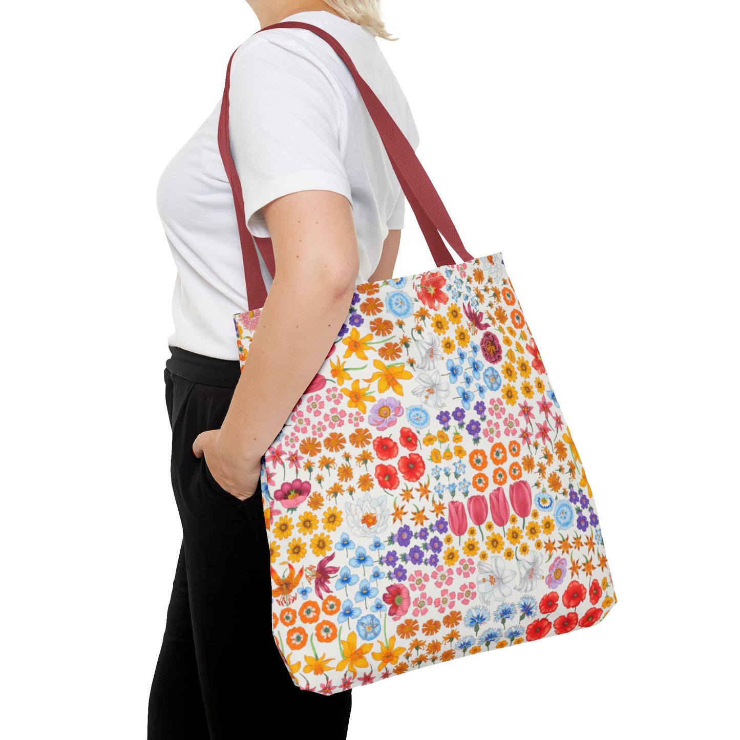 Colorful Floral Tote Bag for Everyday Use "Flora" Design!