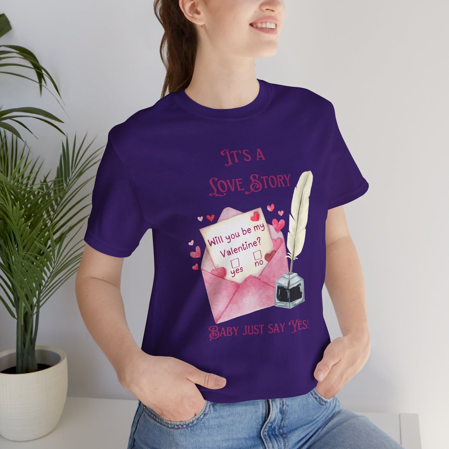 Love Story Valentine - Unisex Jersey Short Sleeve Tee