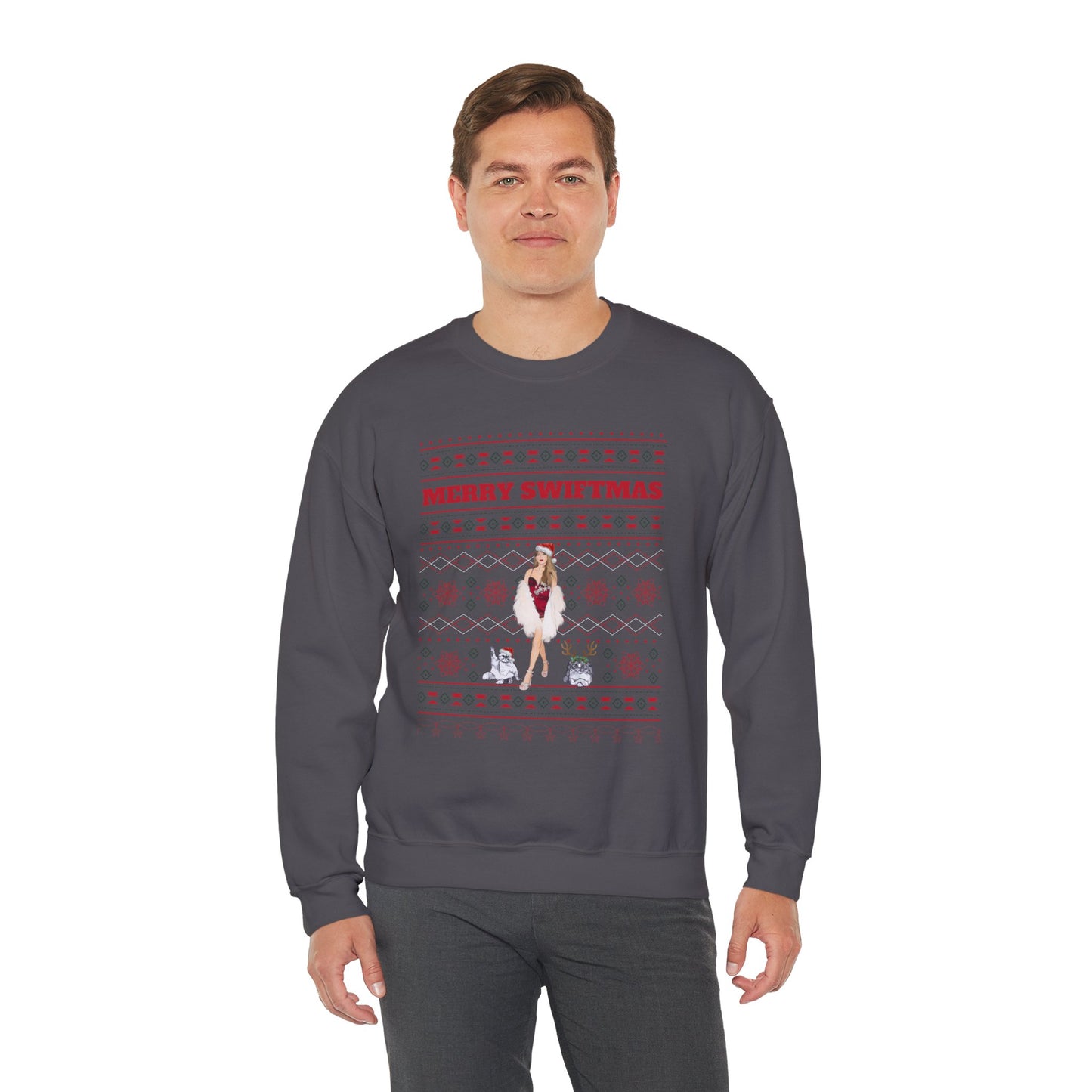 Ugly Swiftmas Sweater - Unisex Heavy Blend™ Crewneck Sweatshirt