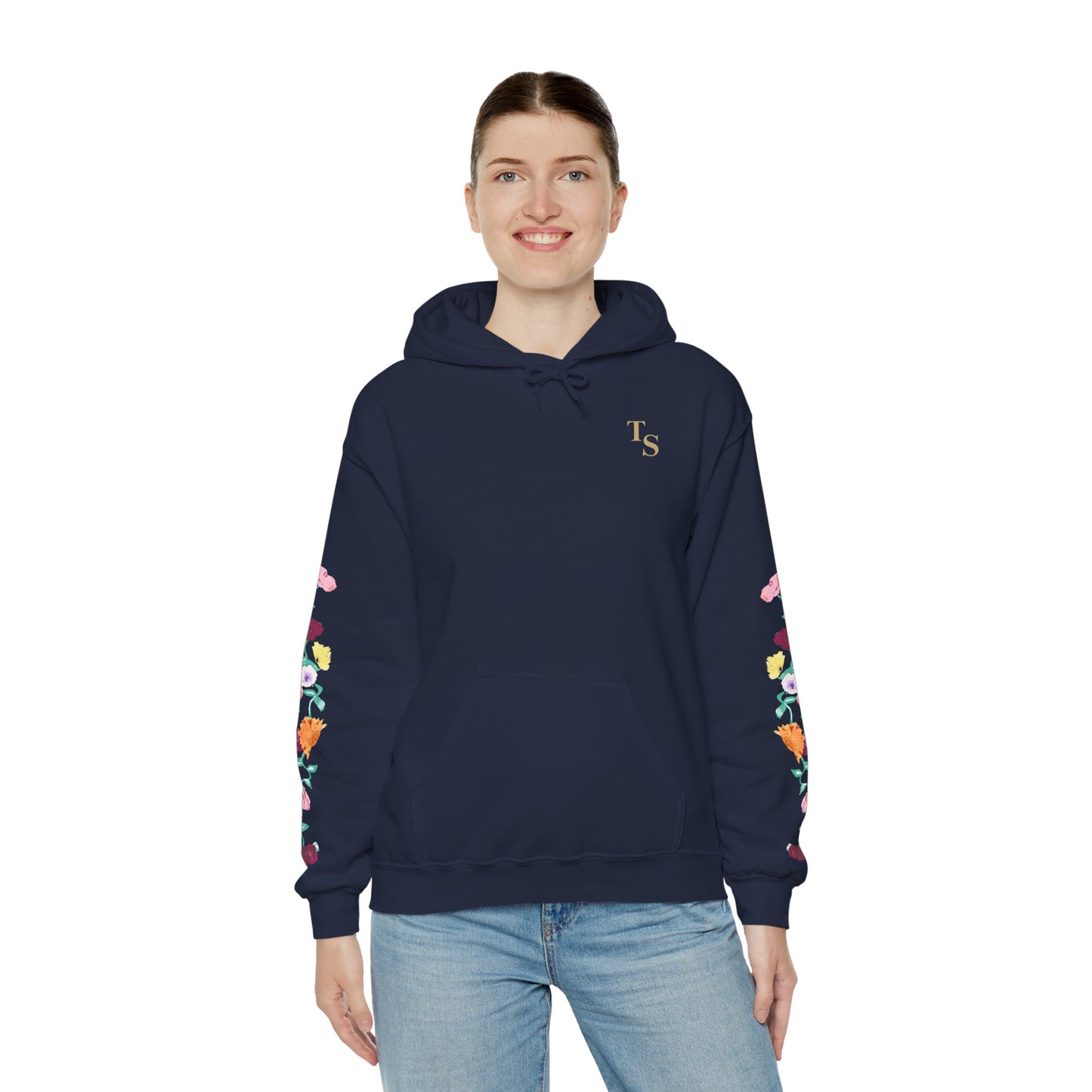 Acoustic Piano Floral Sleeve Hoodie
