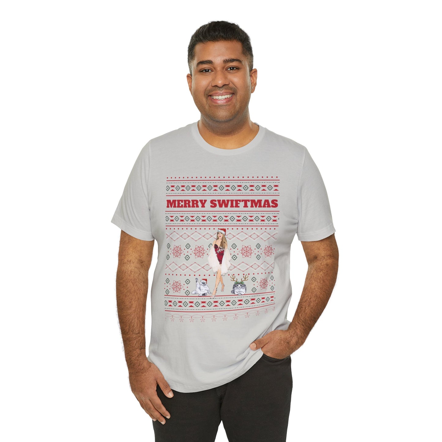 Ugly Swiftmas Sweater Unisex Jersey Short Sleeve Tee