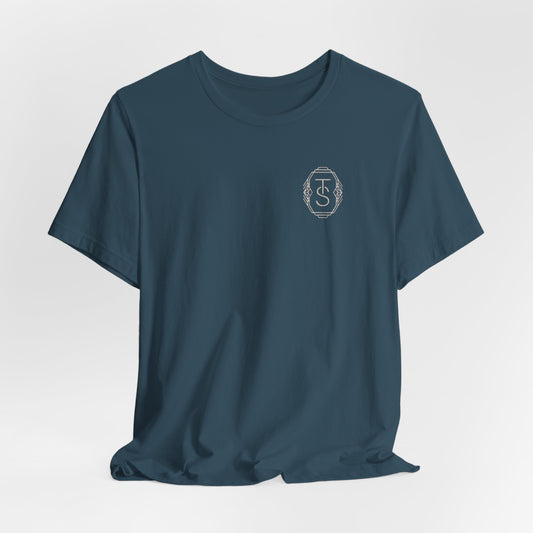 Minimalist Chest Initials Crest Tee