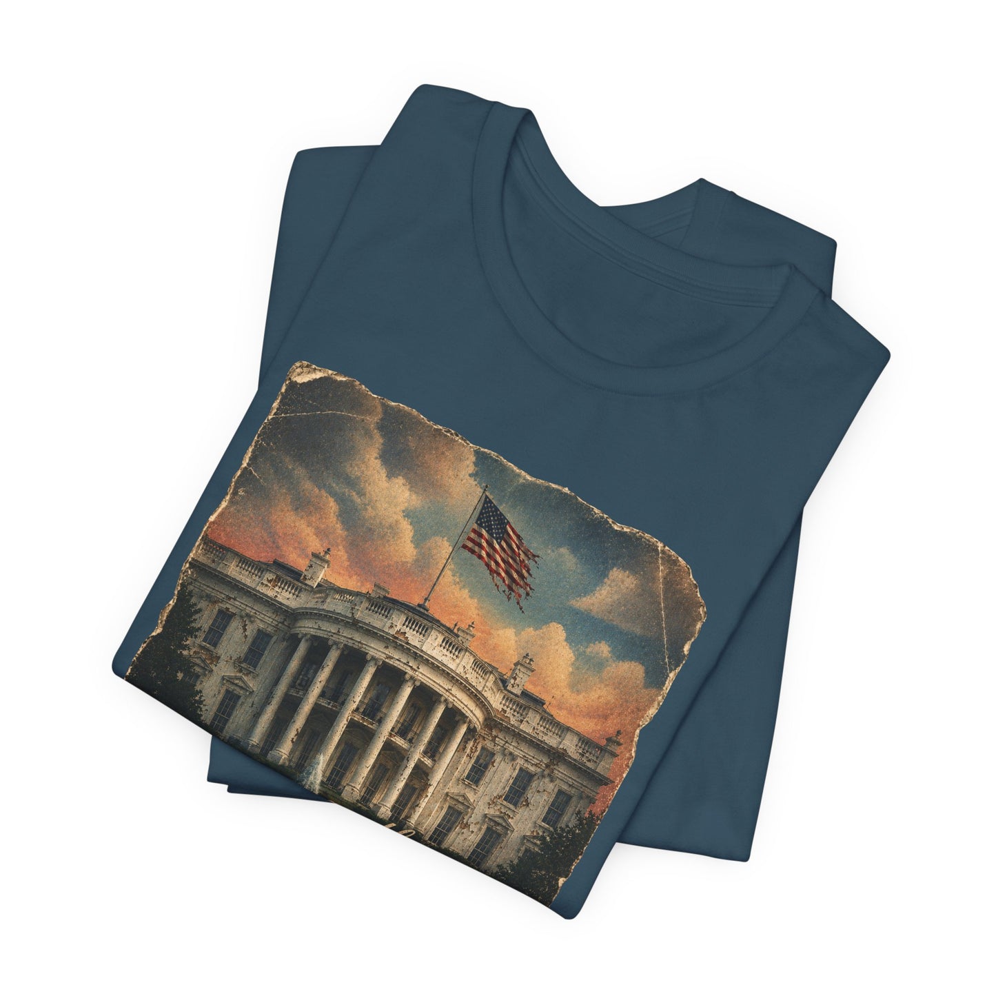 'My Castle Crumbled Overnight' Vintage White House Graphic T-Shirt