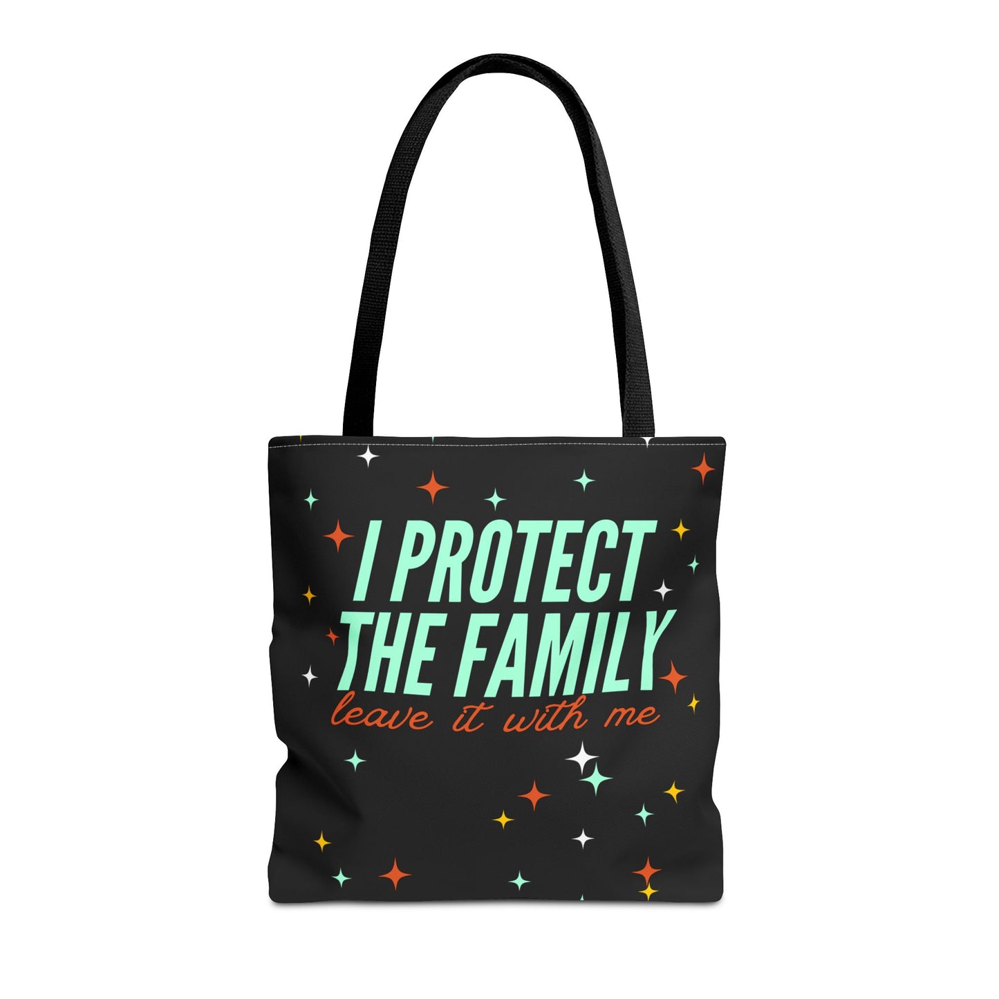 I Protect The Family Tote Bag — Retro Script