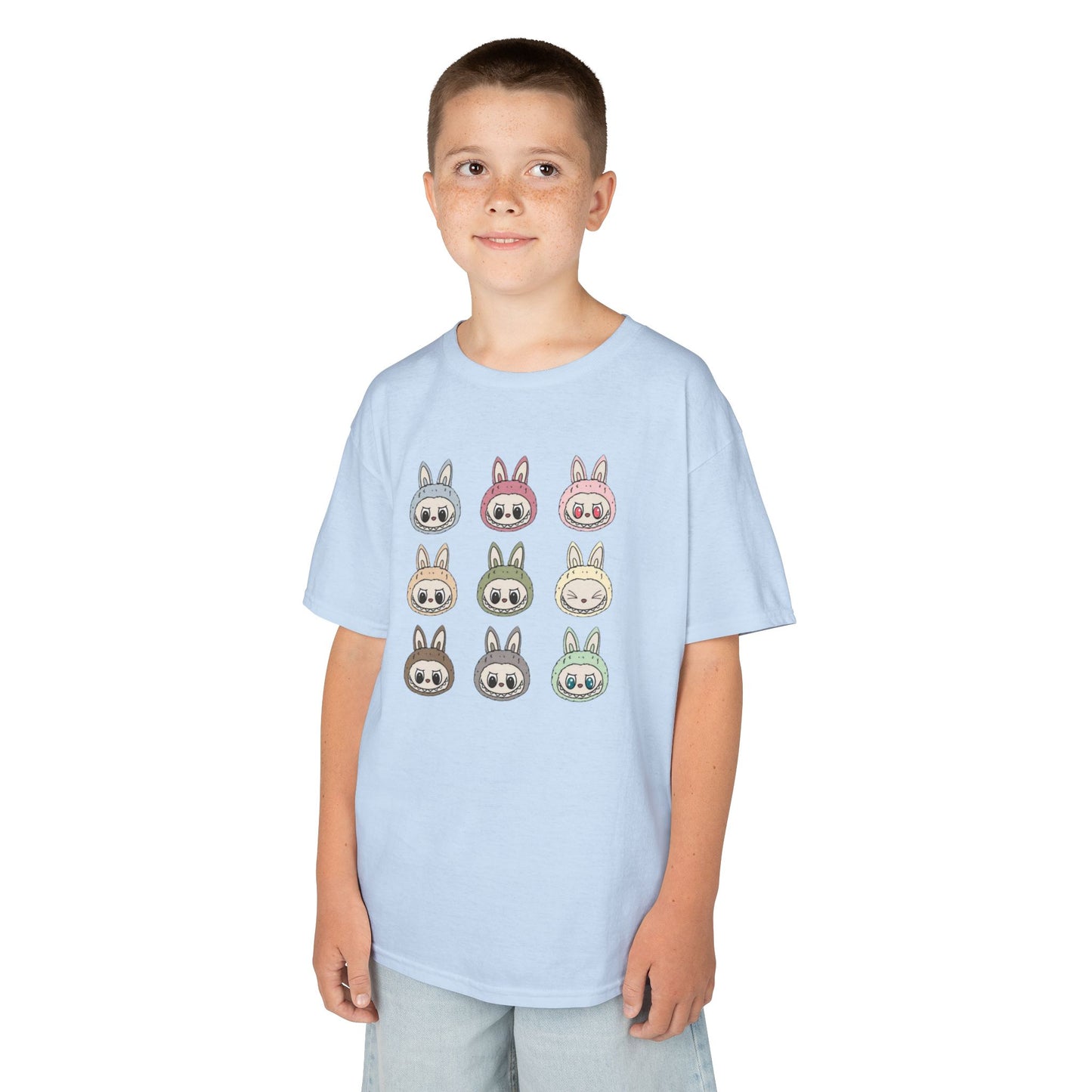 KIDS Cute Character Tee, Kids Cotton T-Shirt, Pastel Animal Shirt for Easter, Spring Fashion, Birthday Gift