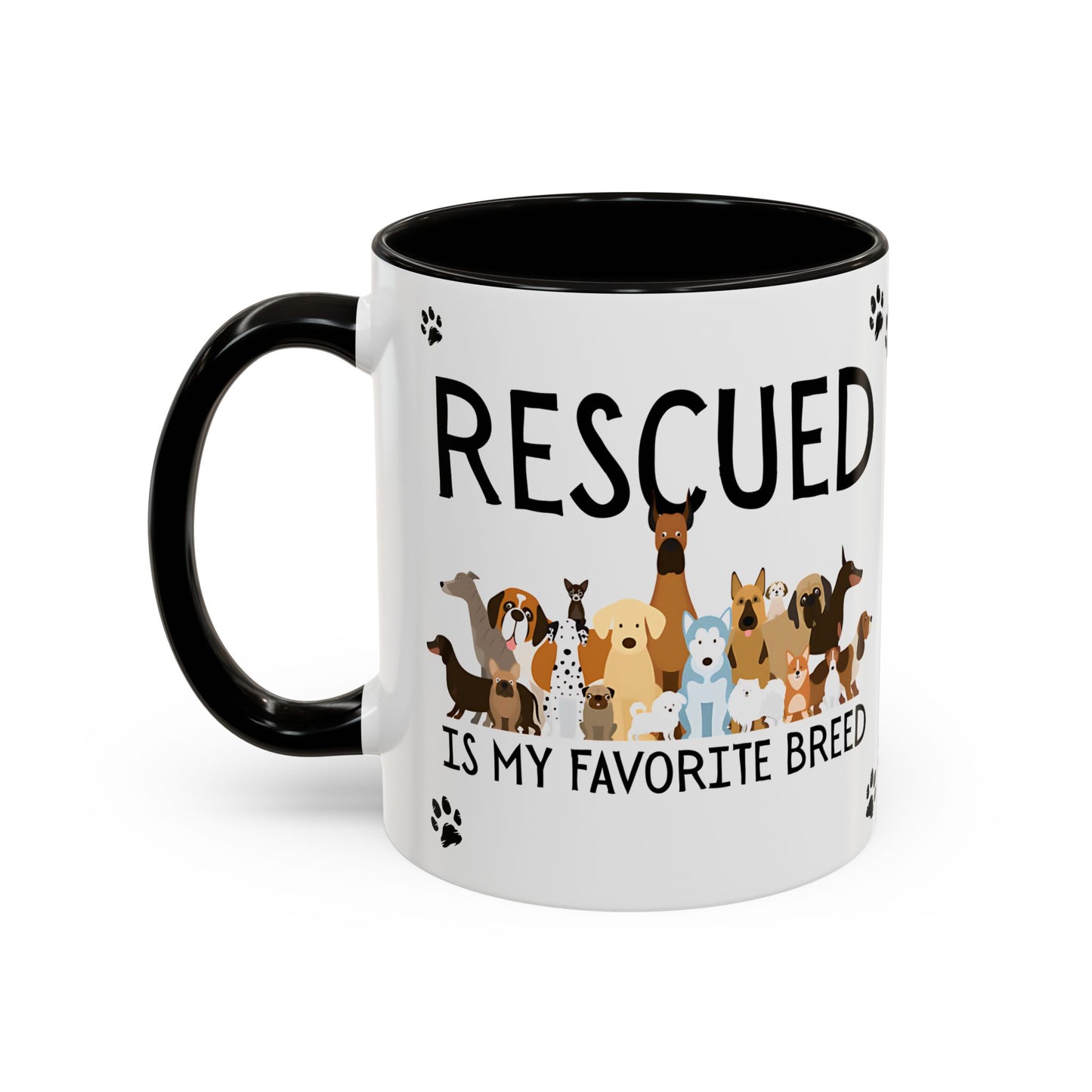 Colorful Dog Rescue Mugs - Perfect for Pet Lovers, Gift for Animal Advocates, 11oz