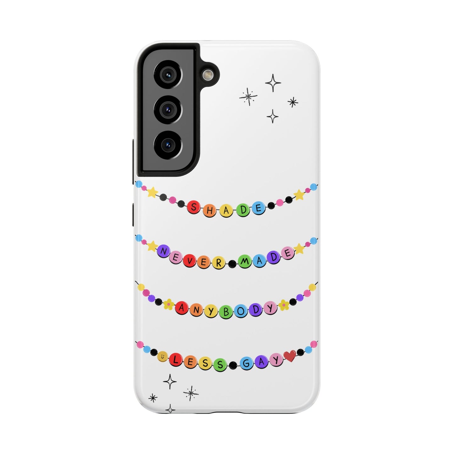 Shade Never Made Anybody Less Gay - Friendship Bracelet Pride - Colorful Statement Phone Cases for Trendsetters, Cute Phone Accessories, Gift for Friends, Rainbow Aesthetic, Vibrant Protective Cases