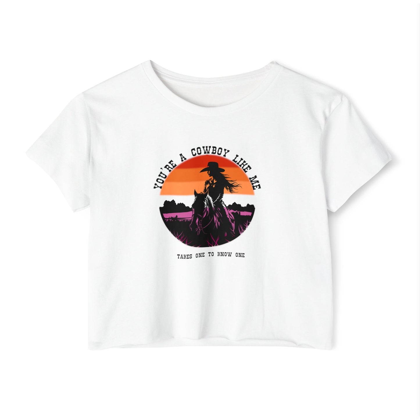 You're a cowboy like me - lesbian pride - Women's Festival Crop Top