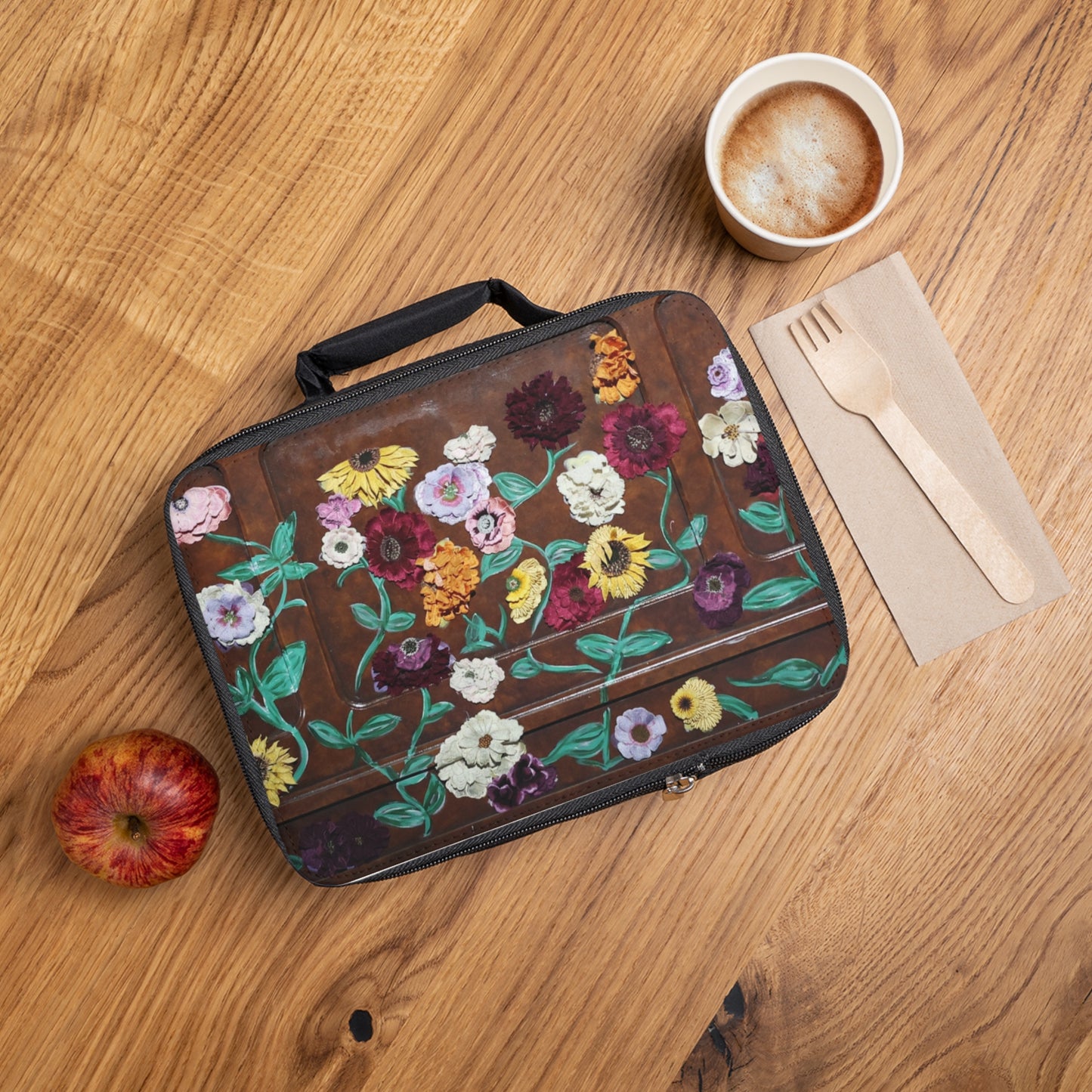 Surprise Song Floral Piano - Lunch Bag