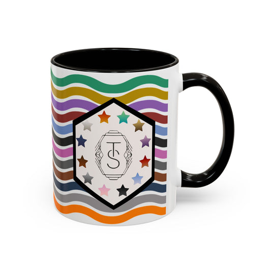 Wavy Tay-pendence Day Flag - Colorful Coffee Mugs - Spirited Sipware for Home, Office, Birthdays, or Holidays, Unique Gift Idea, Customizable Designs, Vibrant Drinkware