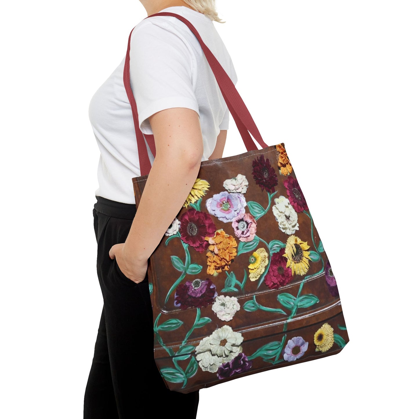 Surprise Song Floral Piano - Tote Bag