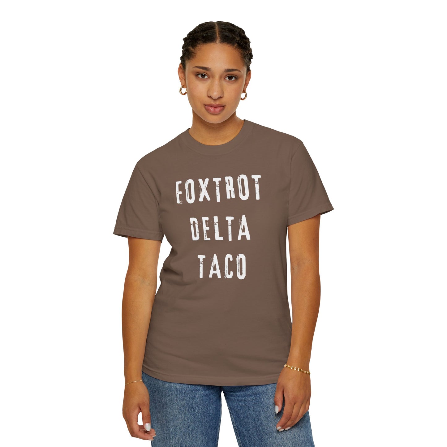 Foxtrot Delta Taco FDT Comfort Colors T-Shirt - Unisex Garment-Dyed Tee, Funny Gift, Taco Political Apparel, Everyday Wear, Summer Style