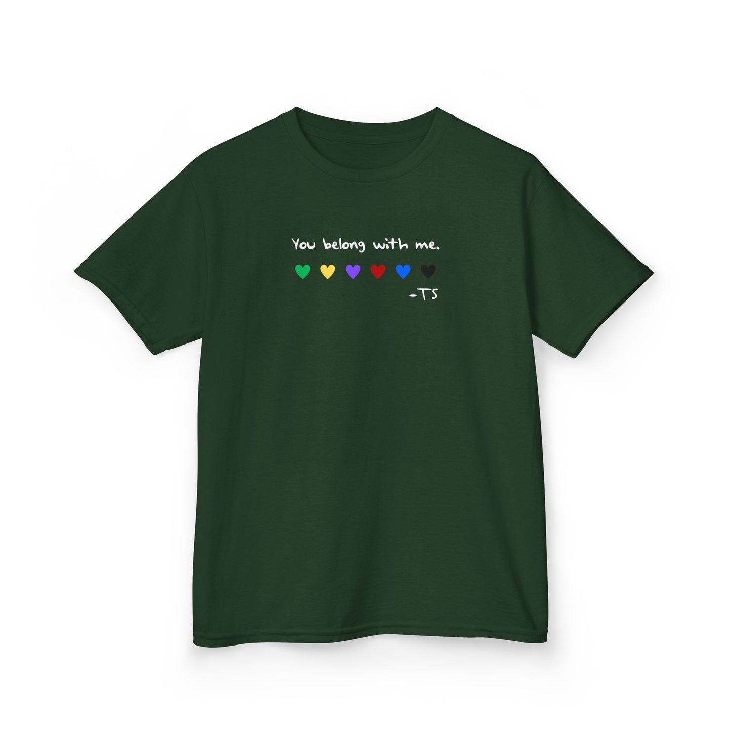 Kids Tee, You Belong With Me - T-Shirt, Cute Children’s Shirt, Gift for Kids, Birthday Outfit, Playful Spring Apparel