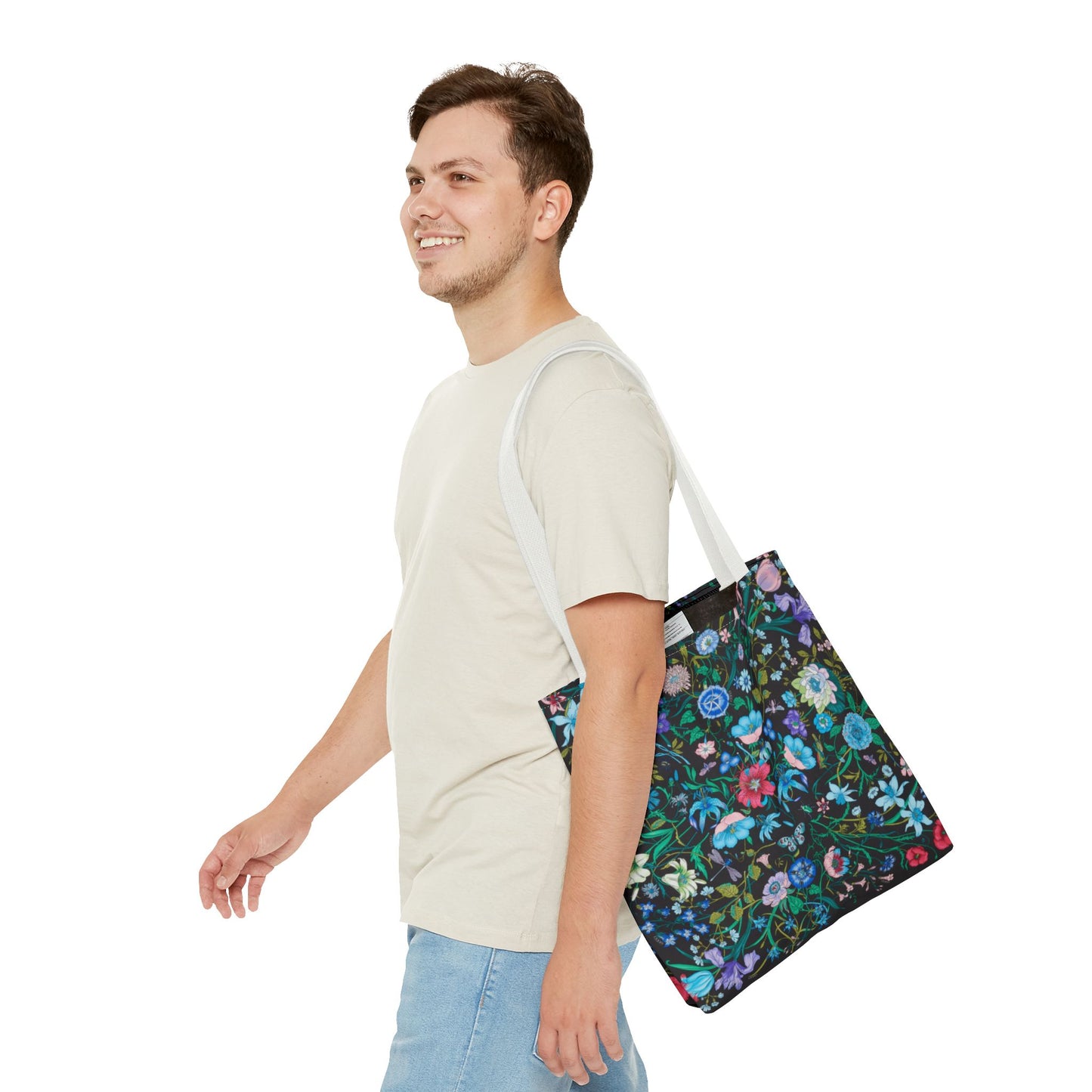 Vibrant Floral Tote Bag "Flora Inspired"- Stylish Reusable Shopping Bag for Eco-Friendly Living