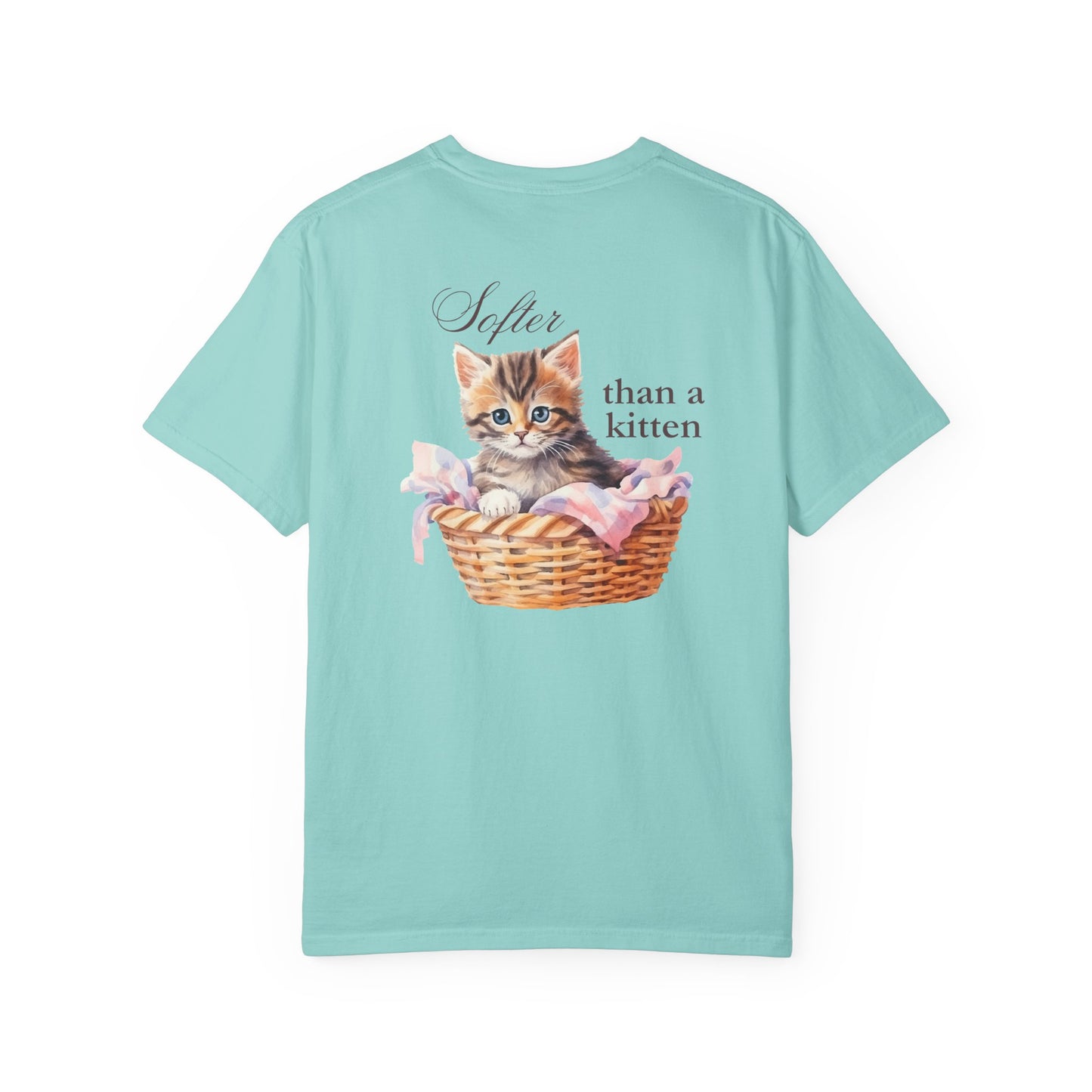 Sweeter than a Peach, Softer than a Kitten - Comfort Colors Unisex T-Shirt | Graphic Tee for Cat Lovers, Gifts for Her, Birthday Present, Casual Wear, Peach and Kitten Designs