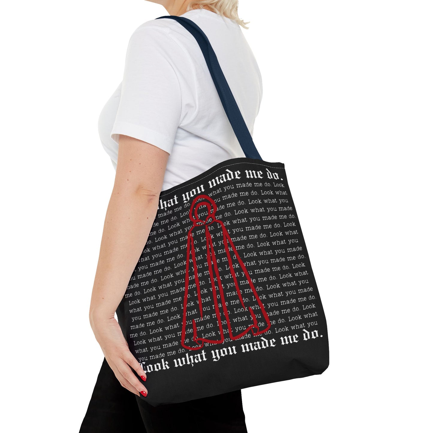 Stylish Tote Bag with 'Look What You Made Me Do' Handmaid's Design | Reusable Shopping Bag, Gift for Music Lovers, Casual Bag, Trendy Accessory