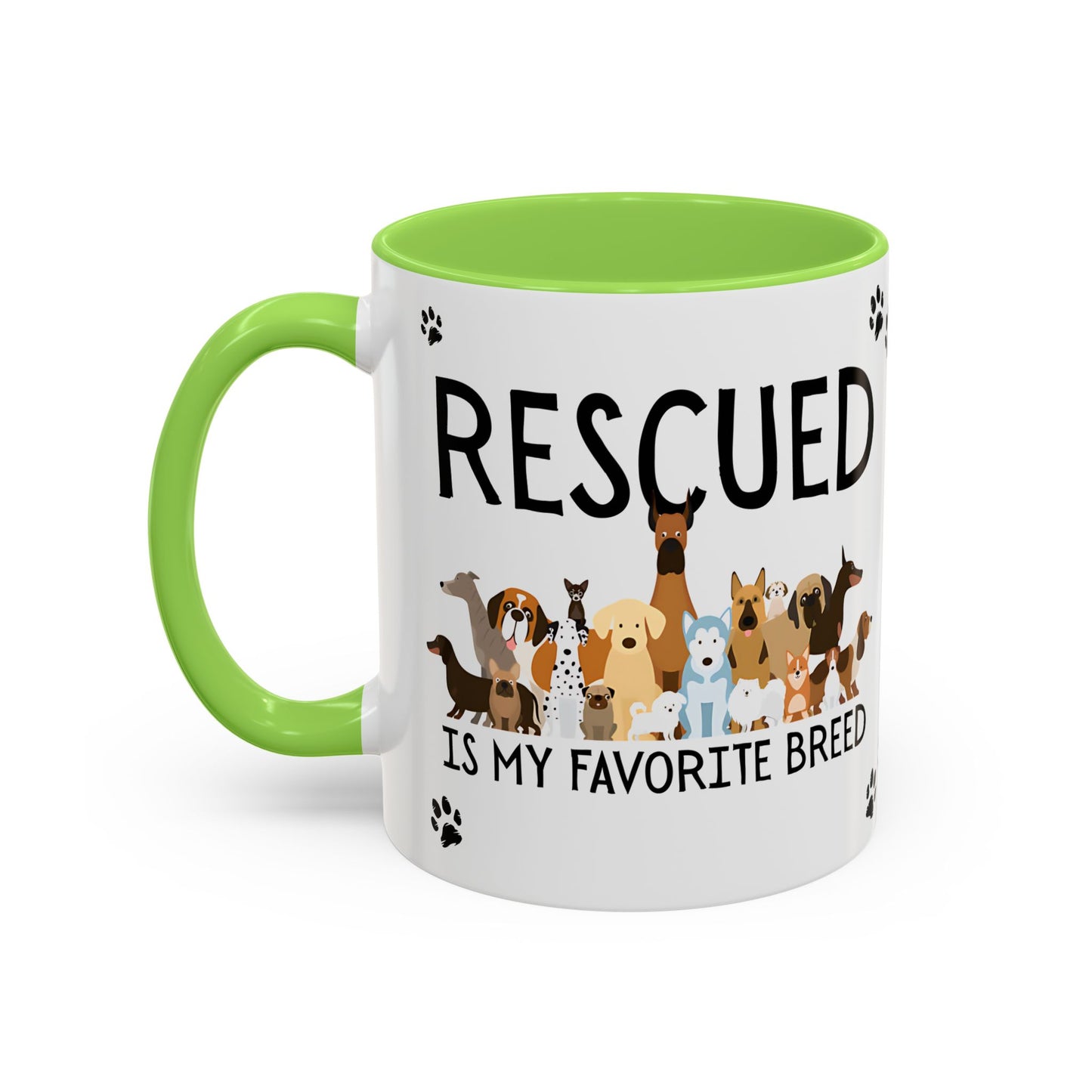 Colorful Dog Rescue Mugs - Perfect for Pet Lovers, Gift for Animal Advocates, 11oz