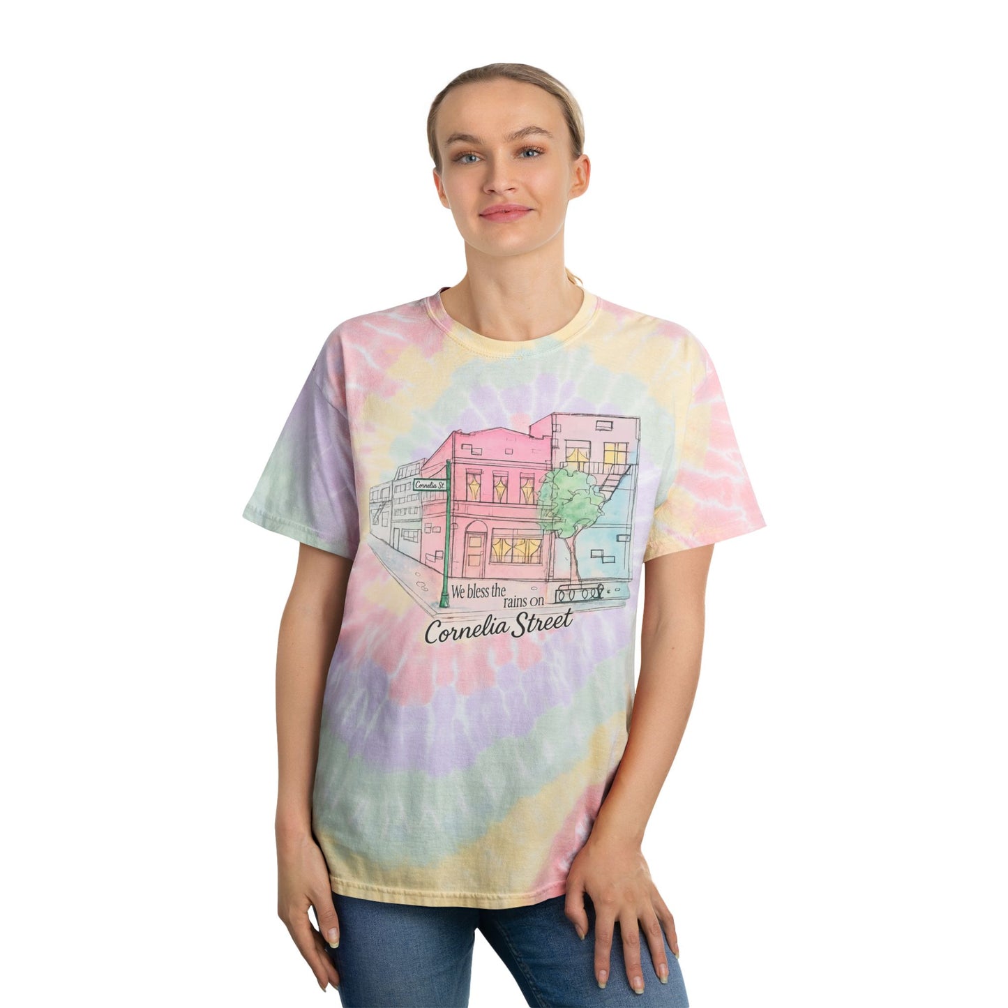 Cornelia Street Pastel Tie Dye Graphic Shirt