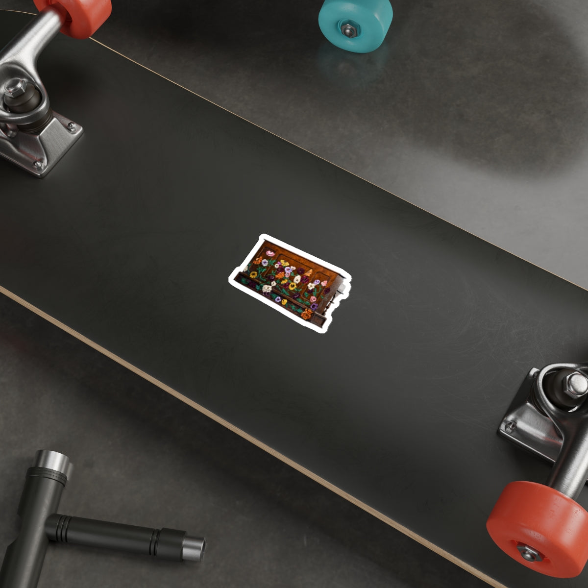 Floral Piano Sticker — Waterproof Decorative Sticker