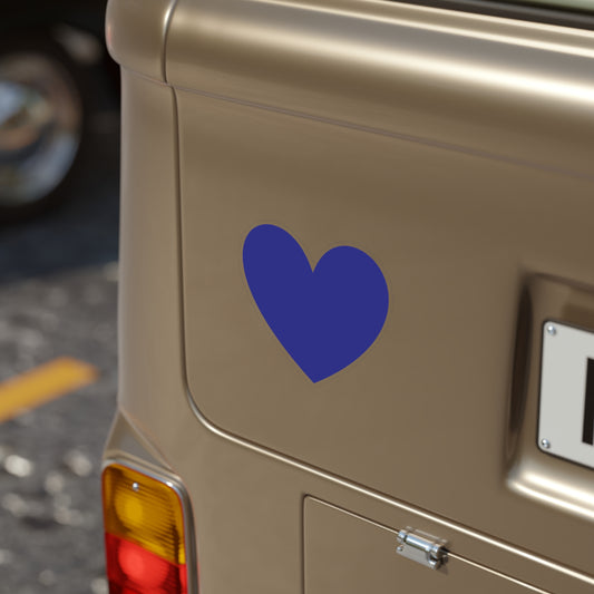 Blue Heart - Transparent Outdoor Stickers, Die-Cut, 1pc