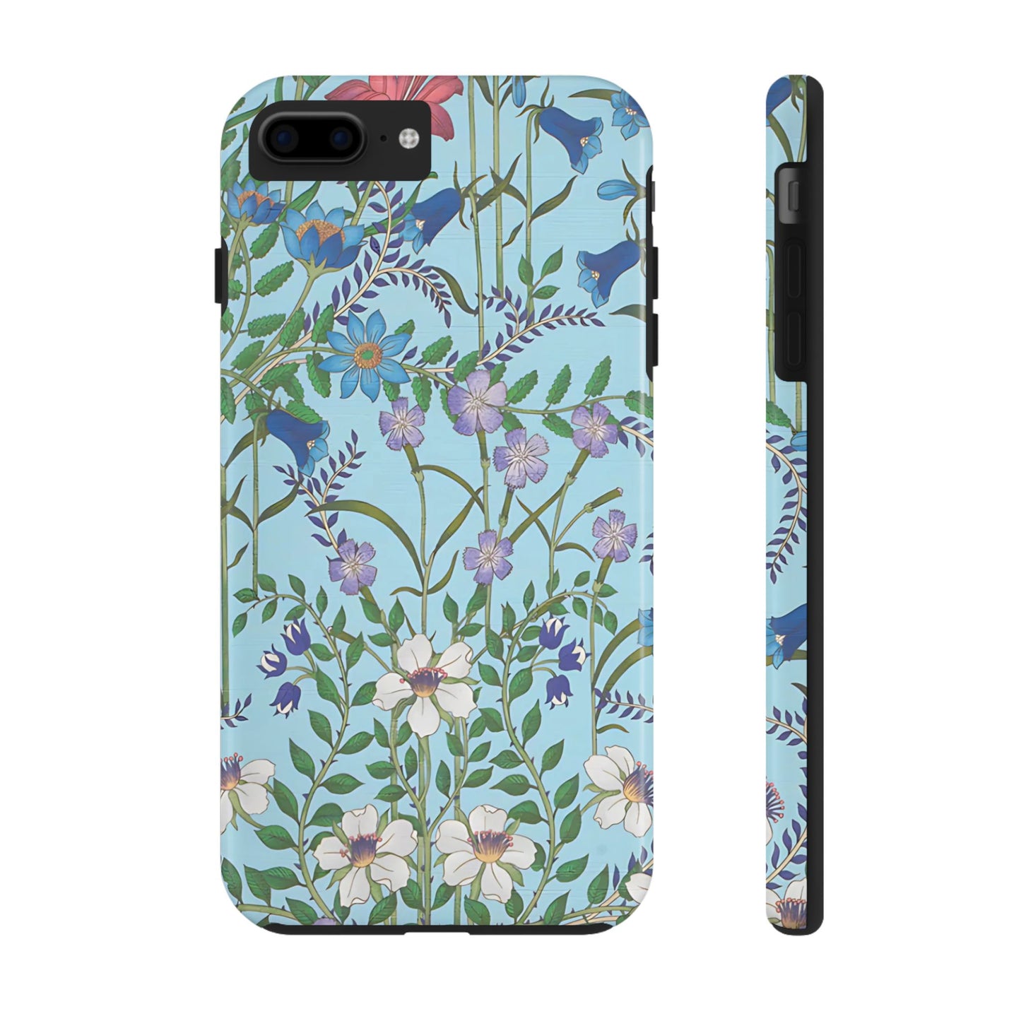Vibrant Floral Tough Phone Case "Flora Blue"- Durable Protection for Your Device