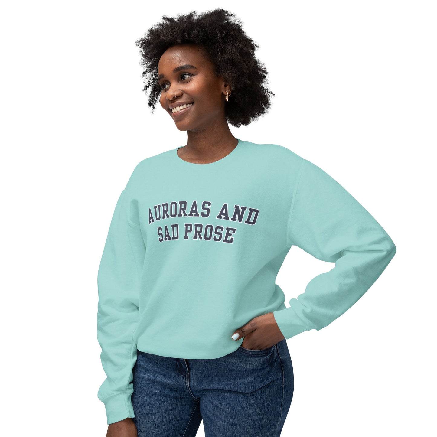 Auroras and Sad Prose - Comfort Colors Unisex Lightweight Crewneck Sweatshirt