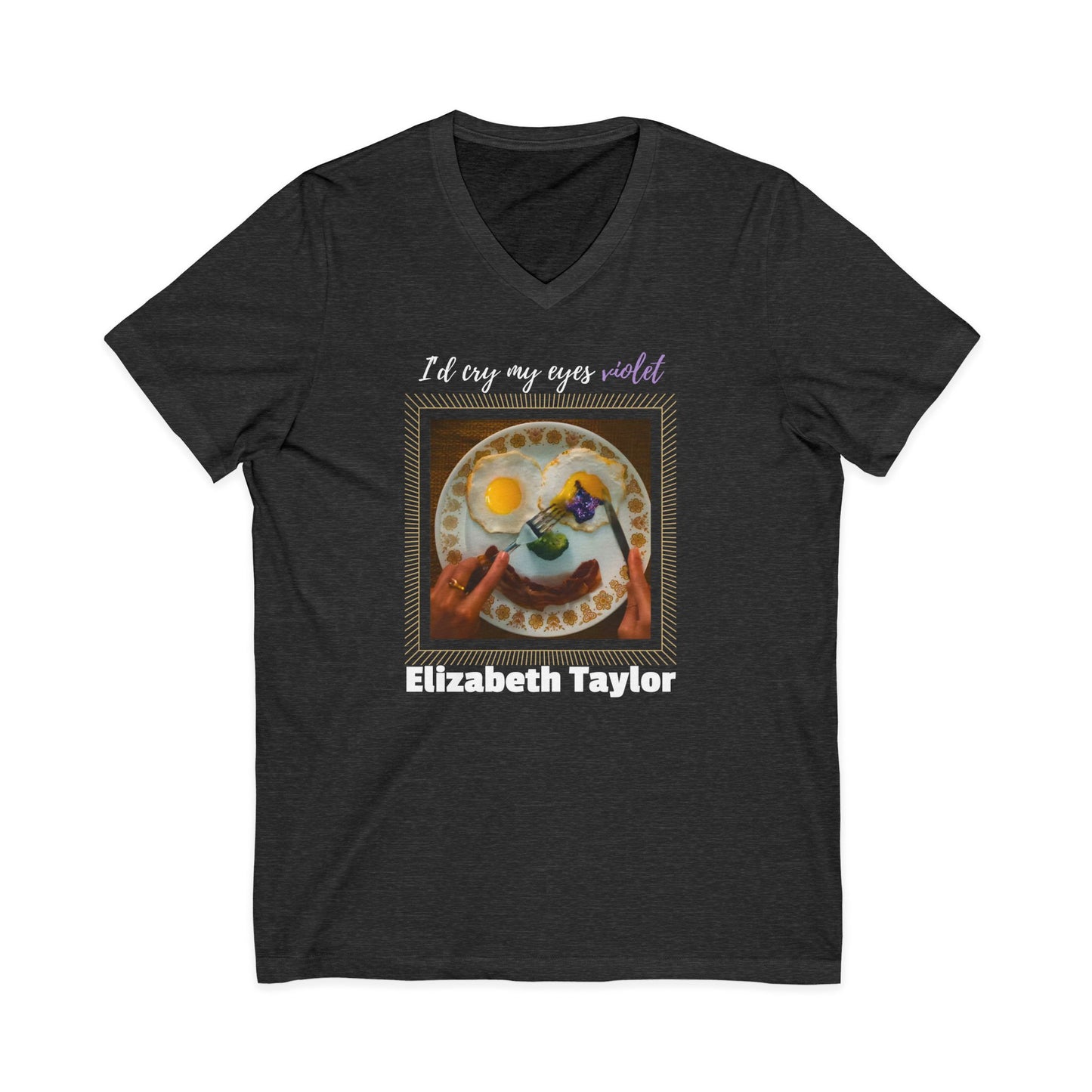 Cry my eyes violet -  Unisex V-neck Tee