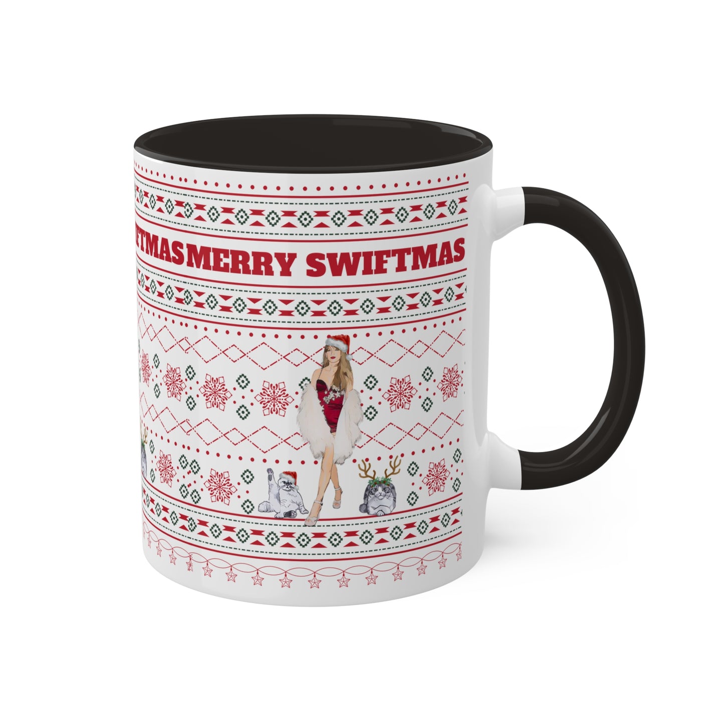 Ugly Swiftmas Sweater Colorful Mugs, 11oz