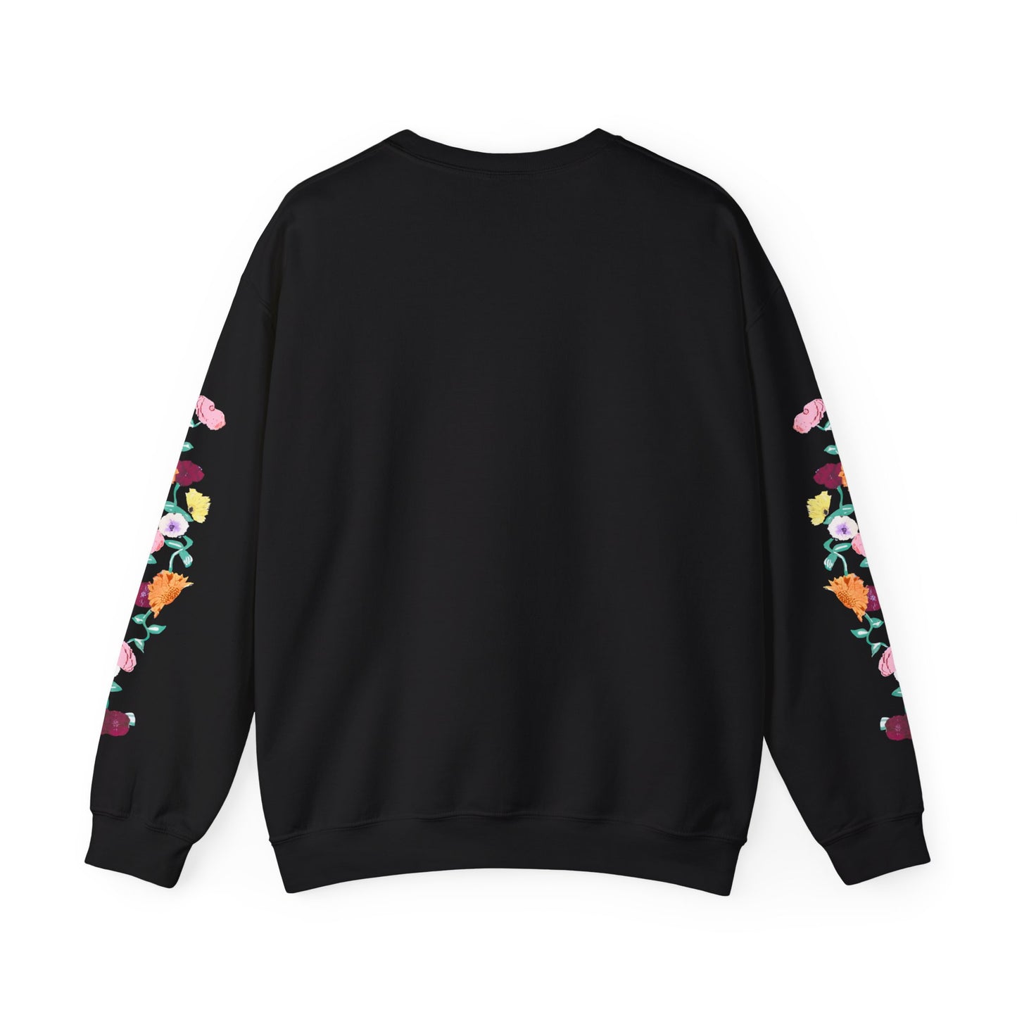 Acoustic Piano Floral Sleeve Crewneck Sweatshirt