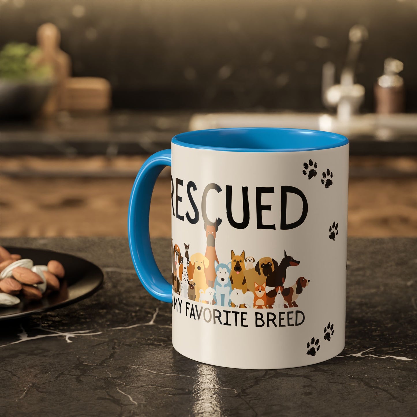 Colorful Dog Rescue Mugs - Perfect for Pet Lovers, Gift for Animal Advocates, 11oz