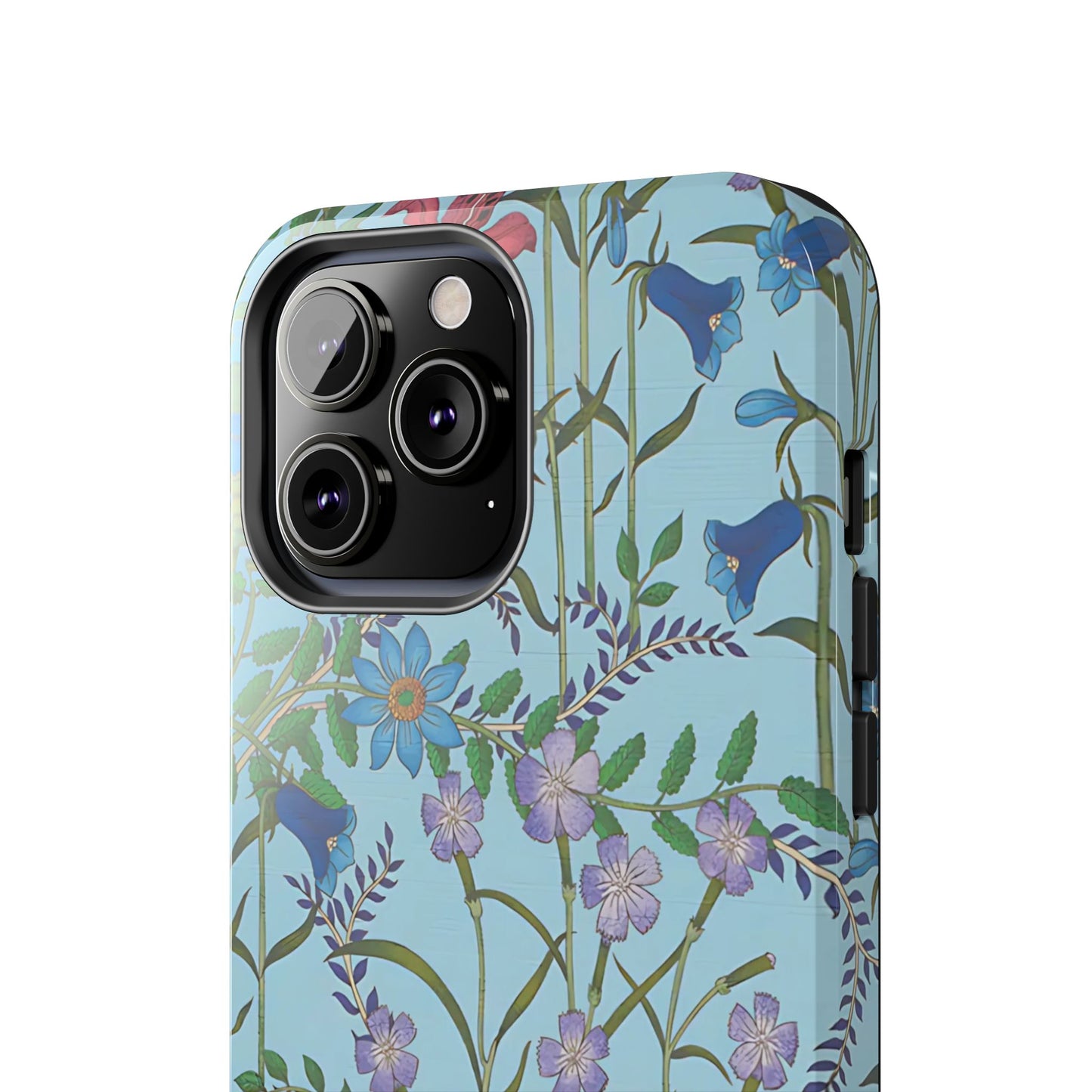 Vibrant Floral Tough Phone Case "Flora Blue"- Durable Protection for Your Device